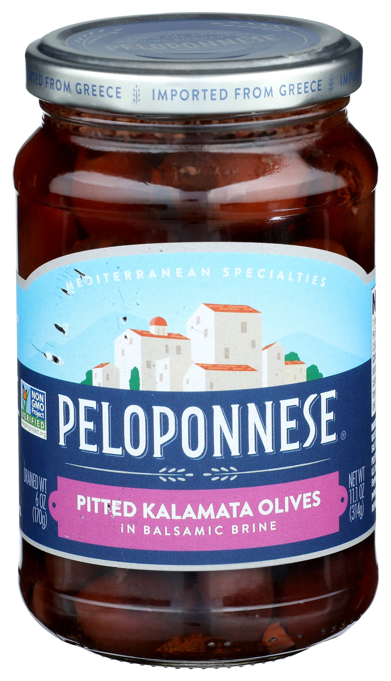 PELOPONNESE OLIVE KALAMATA PITTED - Case of 6