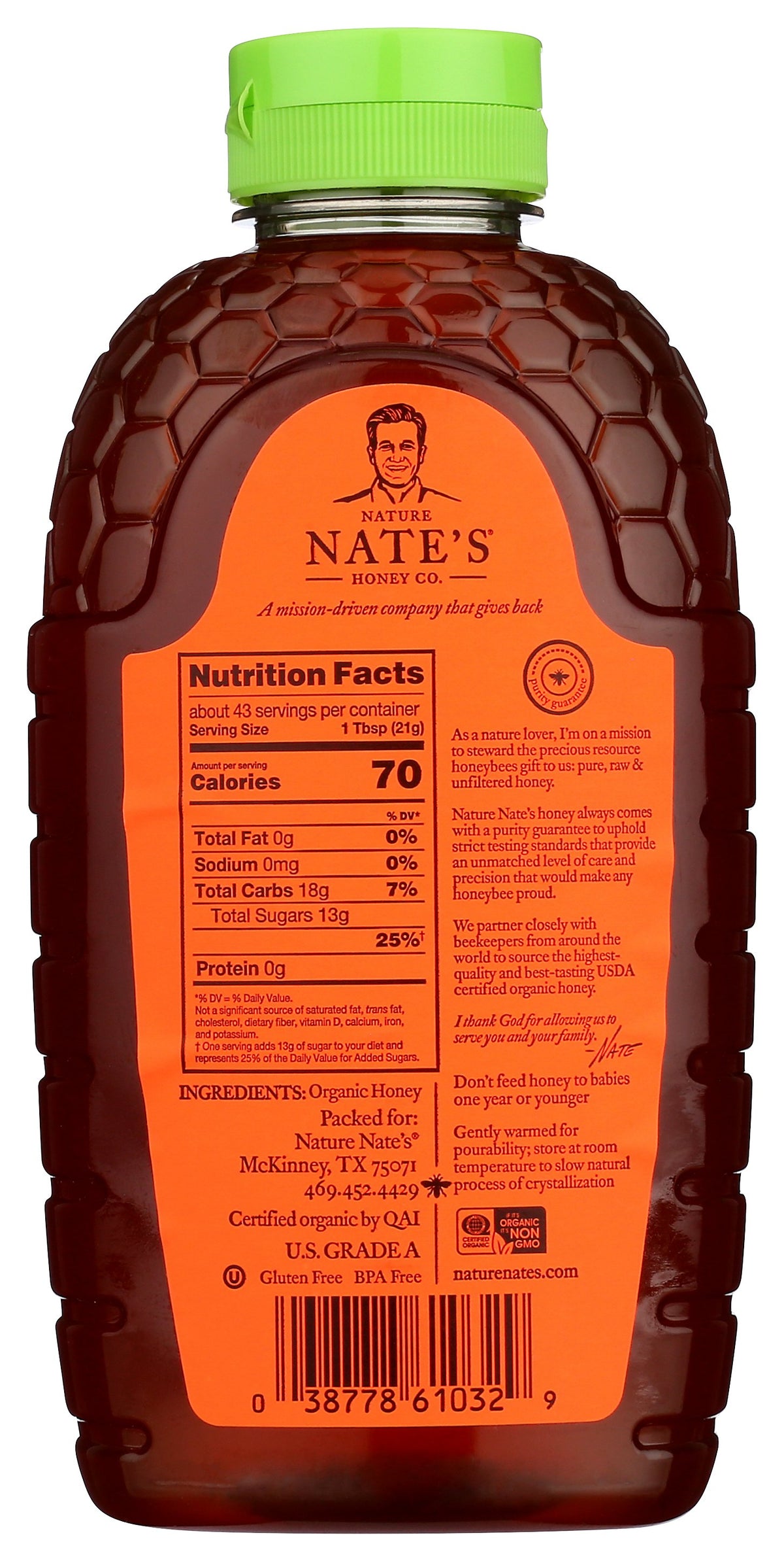 NATURE NATES HONEY ORG - Case of 6 [NATURE NATES ORGANIC 6/32OZ - 32 OZ]