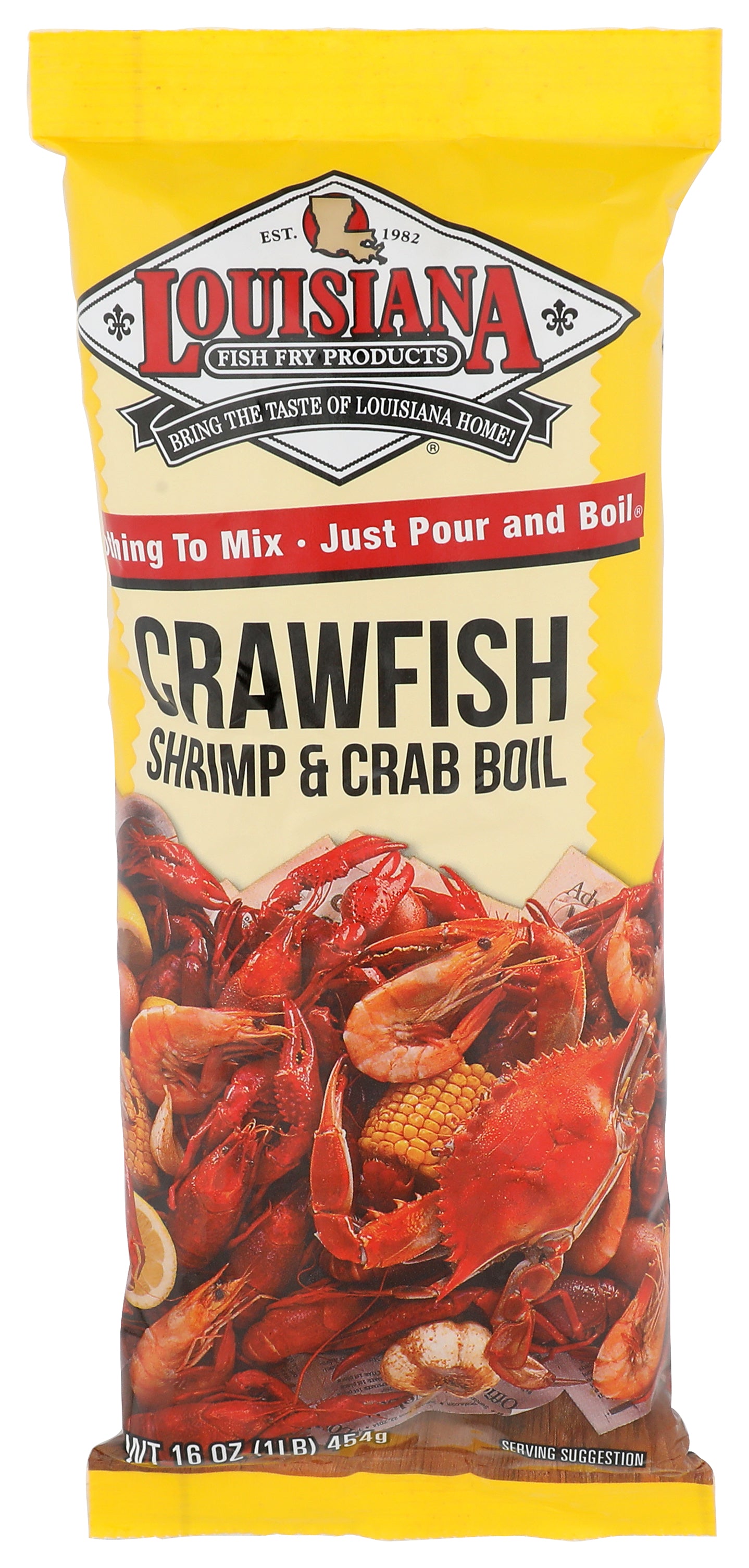 Louisiana Fish Fry Boil Crawfish Crab Shrimp- Pack of 12 - 16 Oz