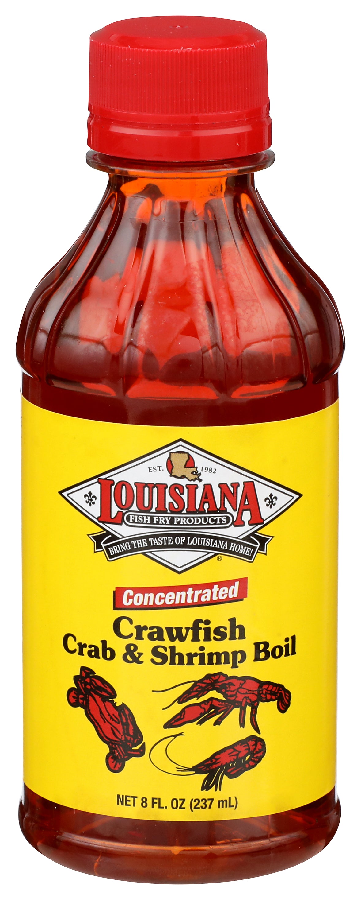 Louisiana Fish Fry Boil Liquid Crawfish Crab Shrimp - Case of 12 - 8 Oz