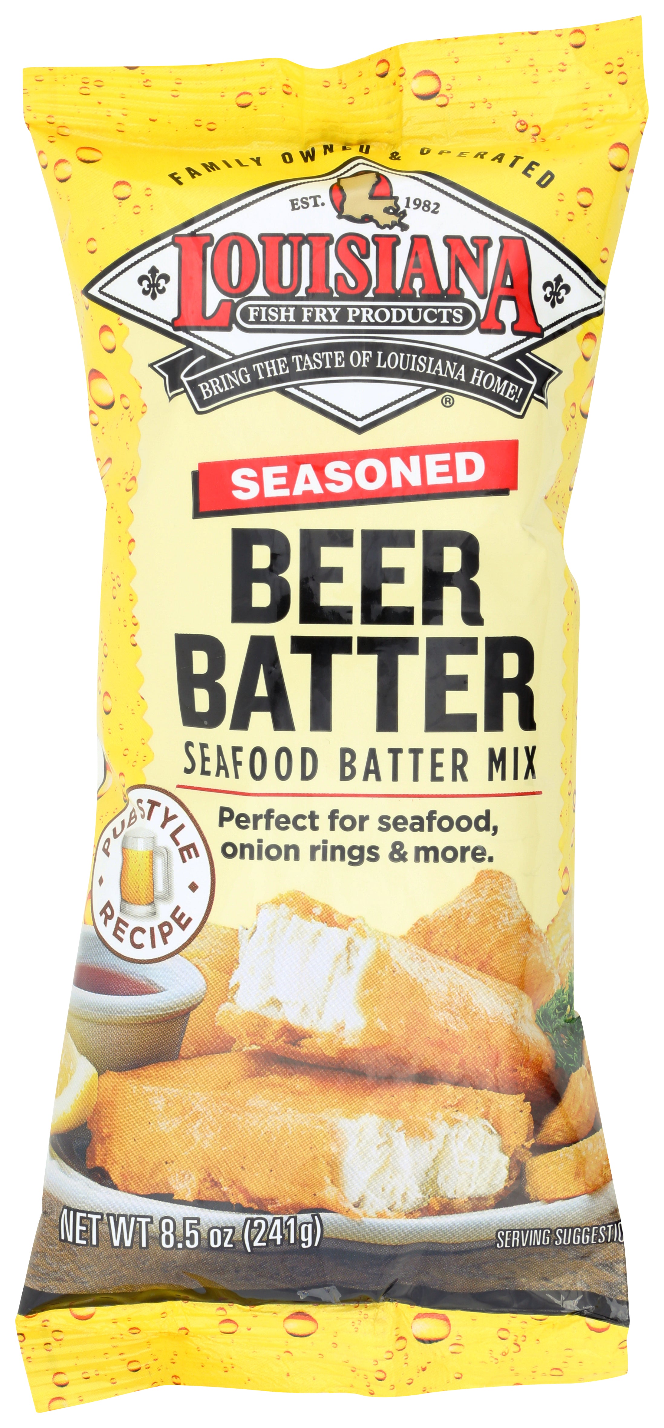 Louisiana Fish Fry Mix Beer Batter - Pack of 12 - 8.5 oz