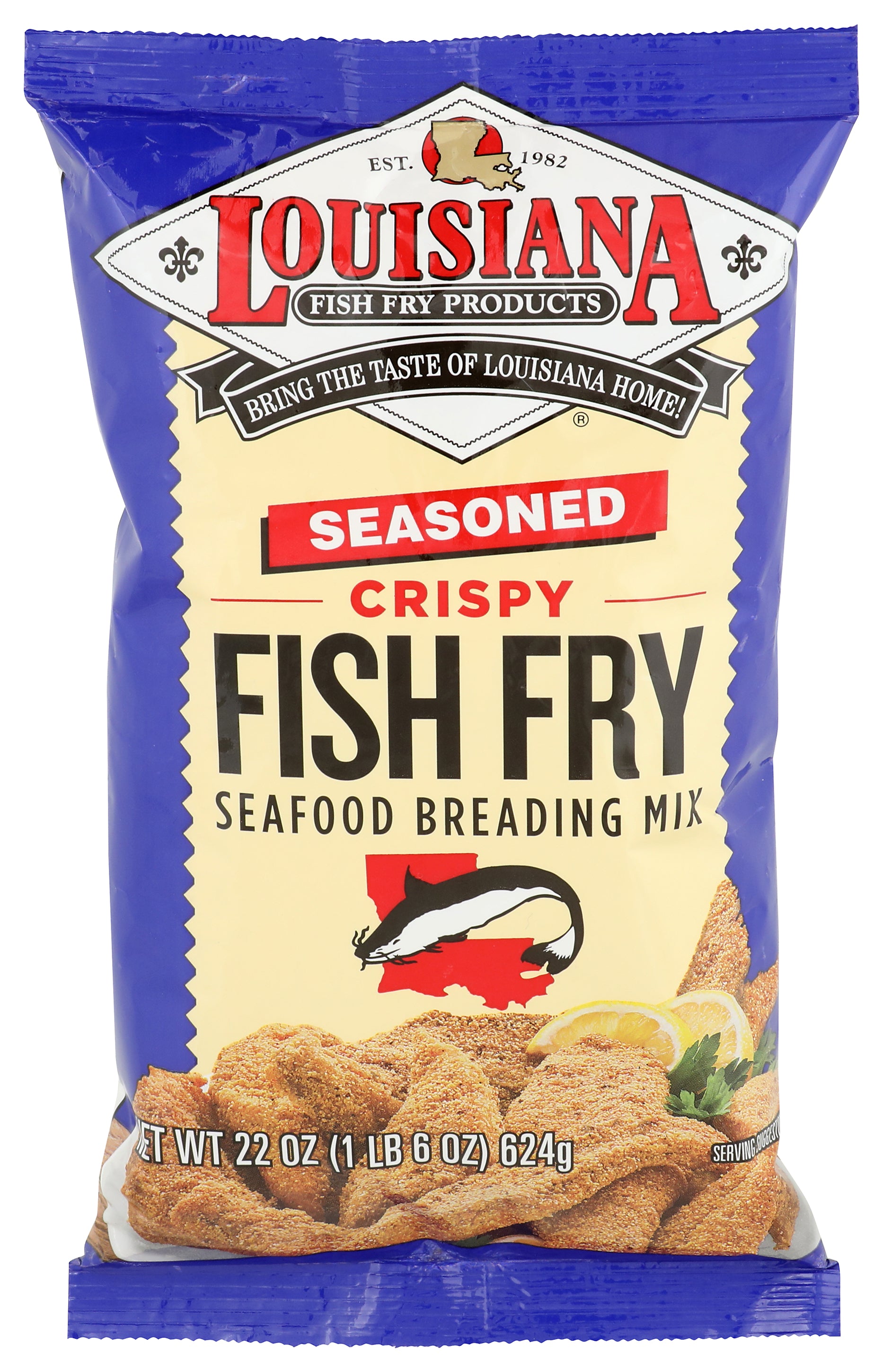 Louisiana Fish Fry Mix Fish Fry Seasoned Family Pack - Pack of 12 - 22 Oz
