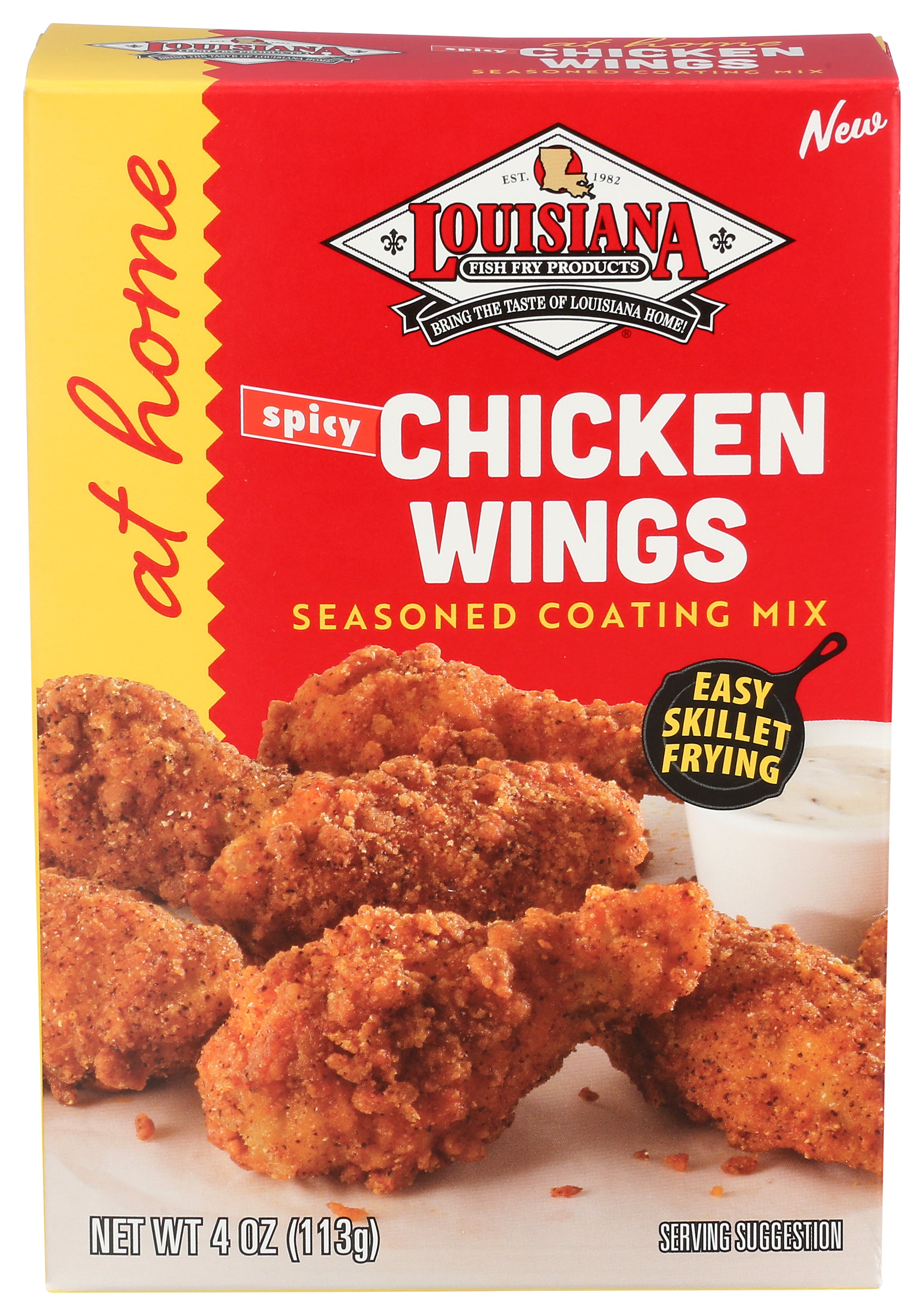 Louisiana Seasoned Coating Mix Spicy Chicken Wing - Case of 6 - 4oz