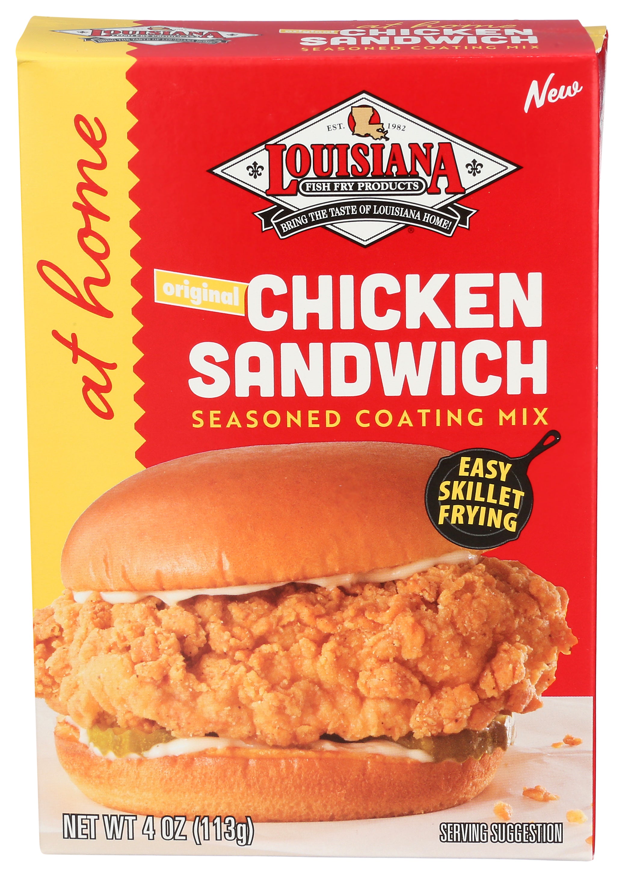 Louisiana Seasoned Coating Mix Original Chicken Sandwich - Case of 6 - 4oz