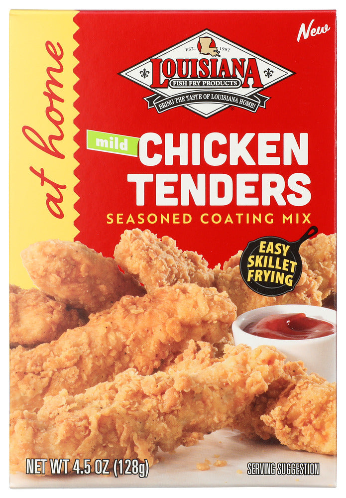 Louisiana Seasoned Coating Mix Chicken Tenders Mild - Case of 6 - 4.5oz