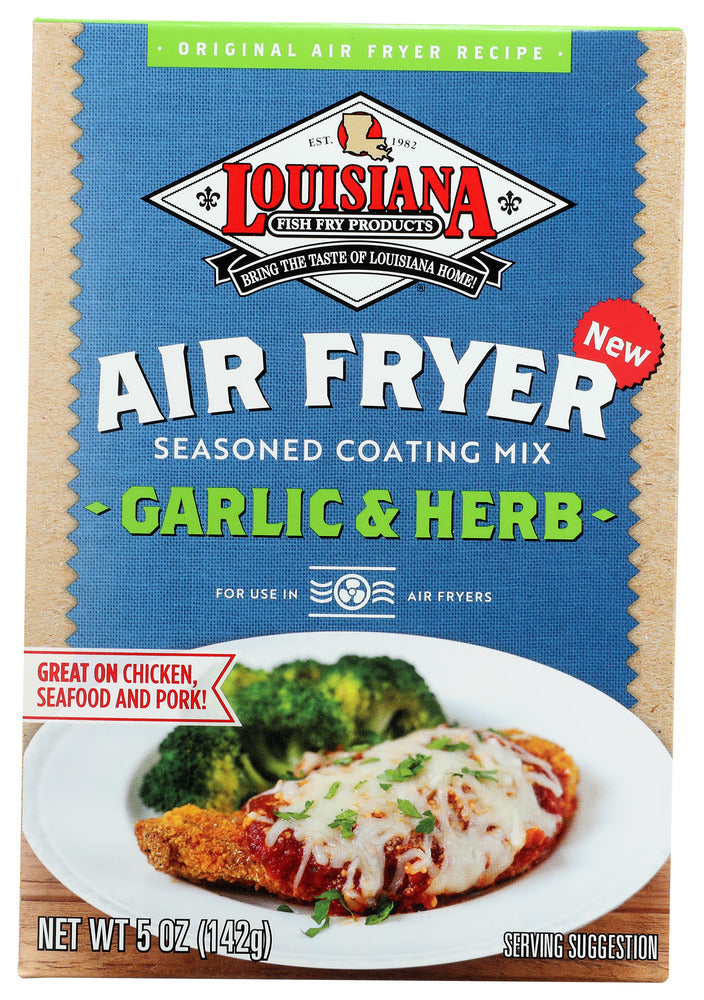 Louisiana Seasoned Coating Mix Air Fryer for Garlic & Herb - Case of 6 - 5oz