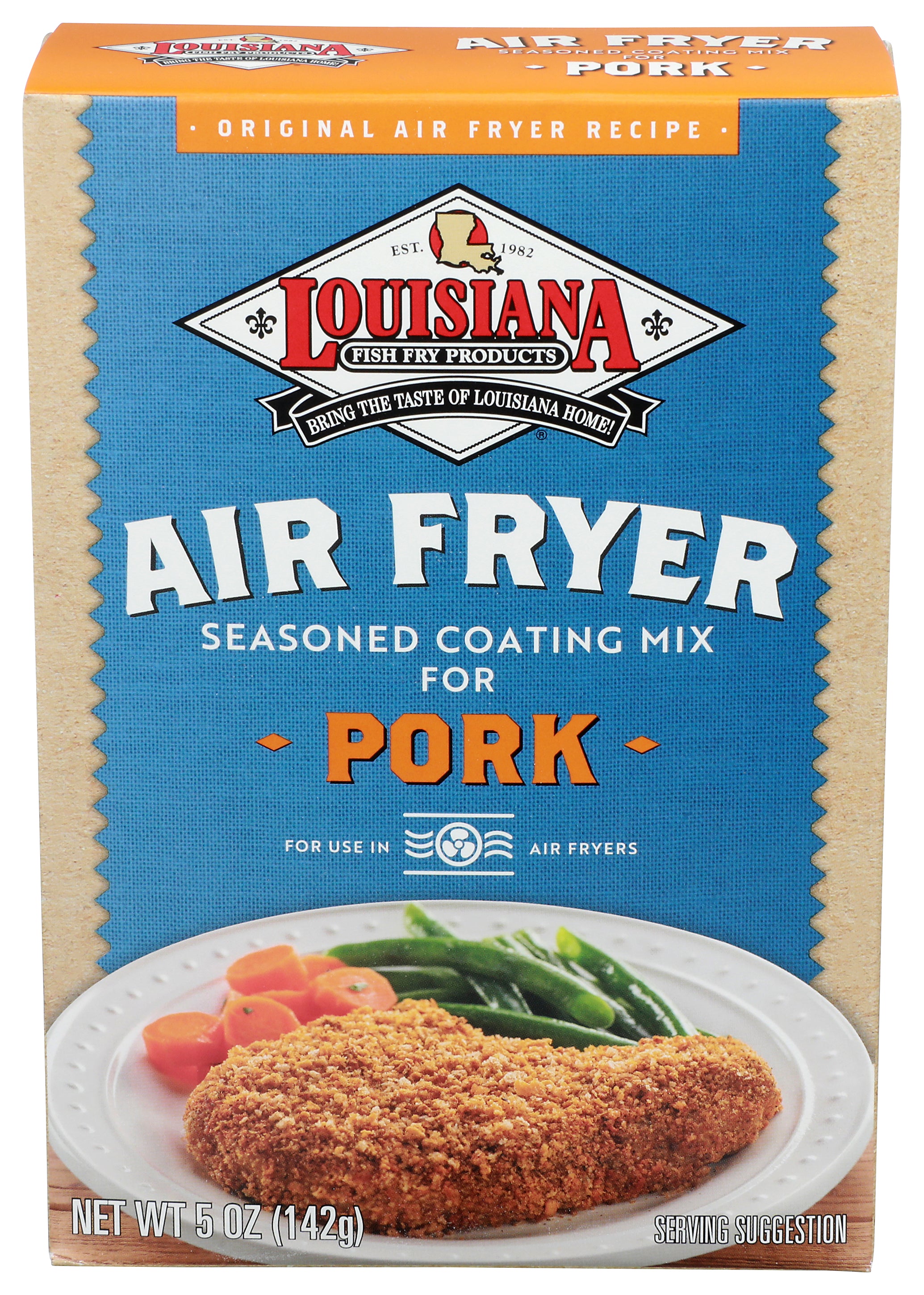 Louisiana Seasoned Coating Mix Air Fryer for Pork - Case of 6 - 5oz