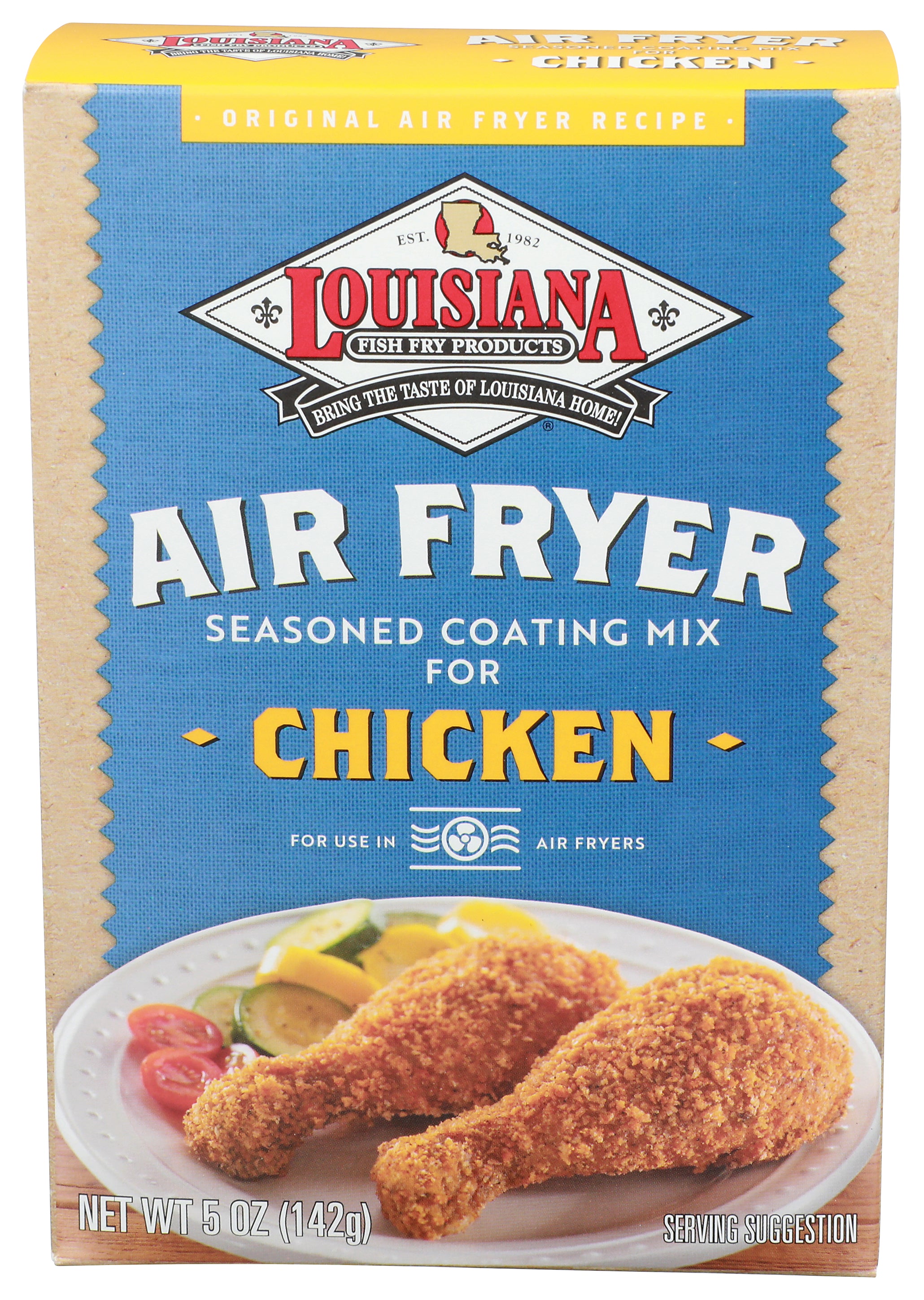 Louisiana Seasoned Coating Mix Air Fryer for Chicken - Case of 6 - 5oz