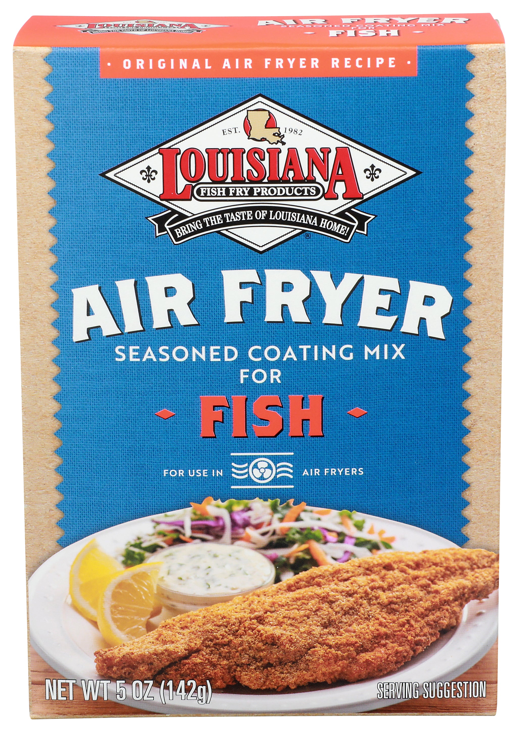 Louisiana Seasoned Coating Mix Air Fryer for Fish - Case of 6 - 5oz