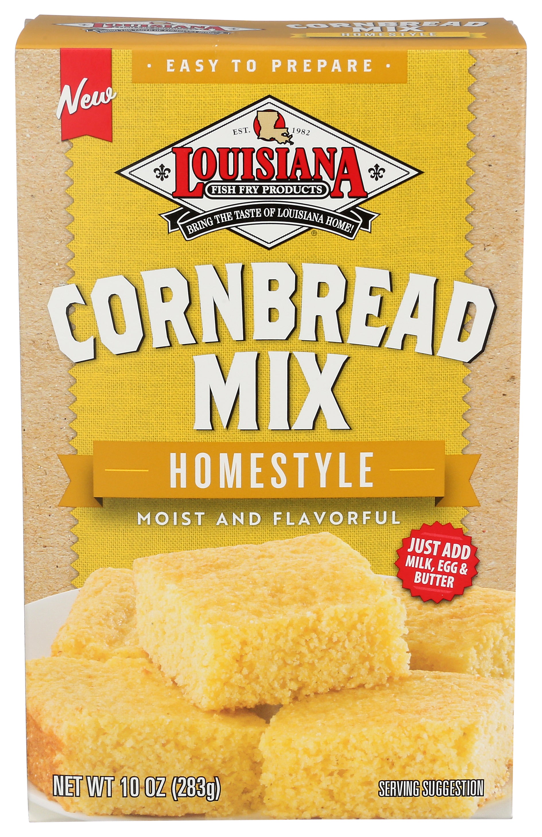 Louisiana Fish Fry Mix Cornbread Original - Case of 6 - 10 oz