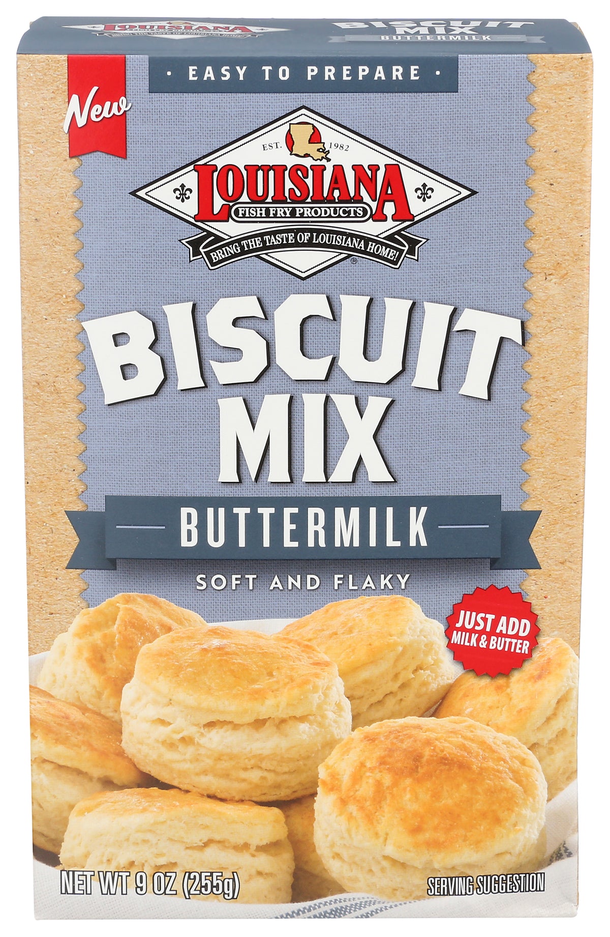 Louisiana Fish Fry Mix Biscuit Buttermilk - Case of 6 - 9 oz