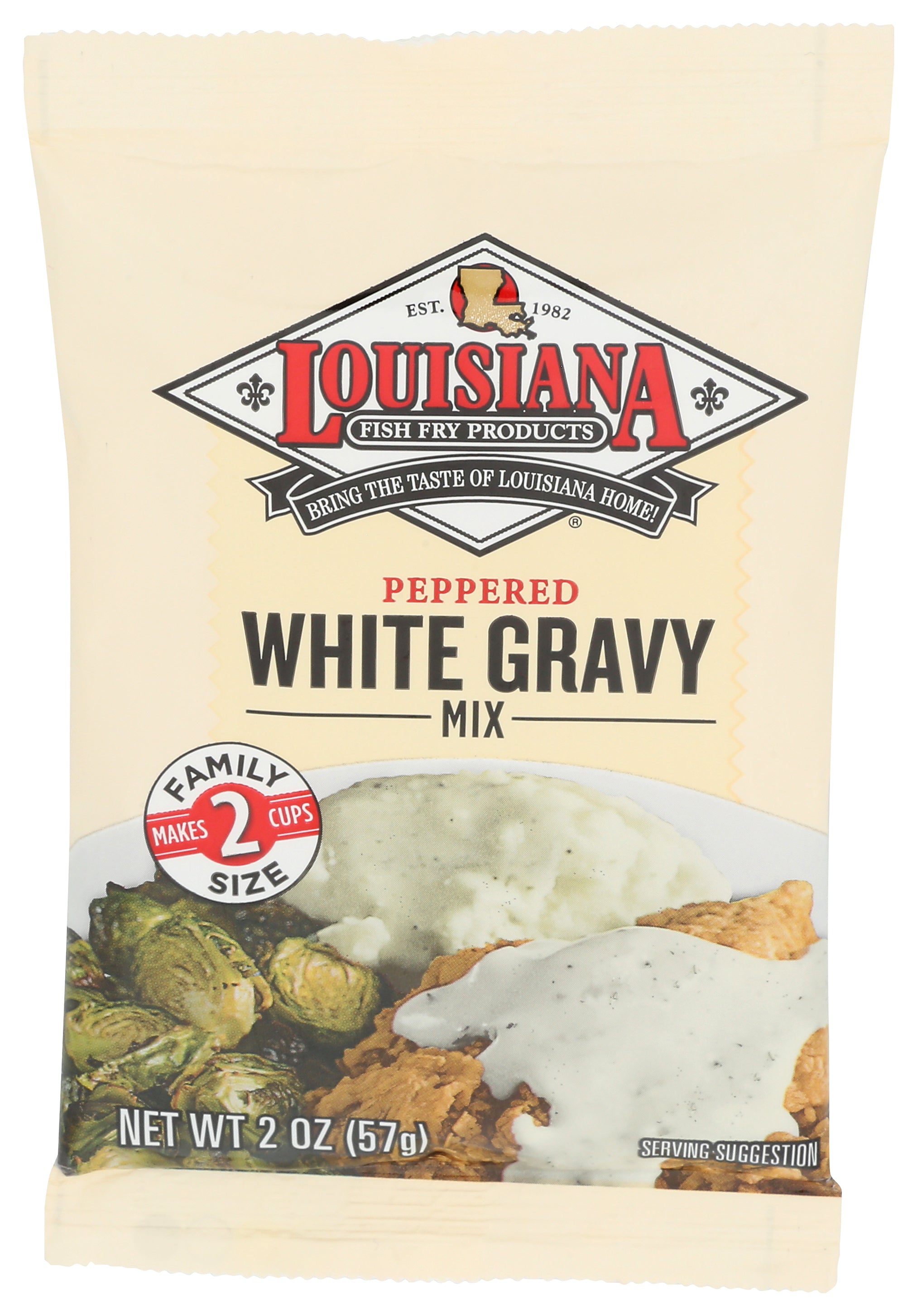 Louisiana Fish Fry Peppered White Gravy Mix - Pack of 12 - 1.2 oz