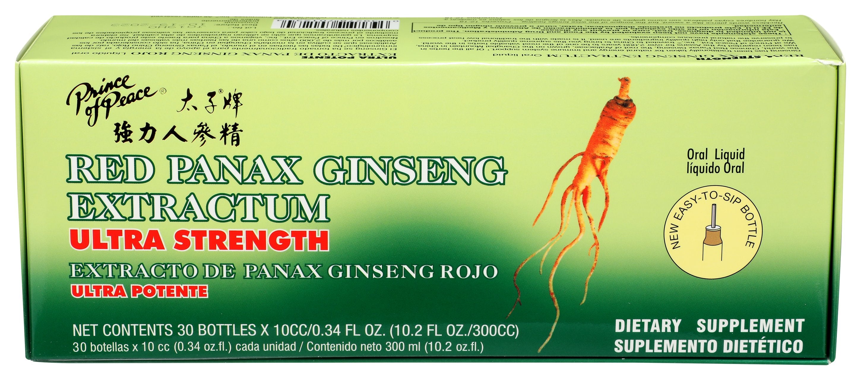 PRINCE OF PEACE GINSENG PANAX RED EXTRATUM - Case of 3