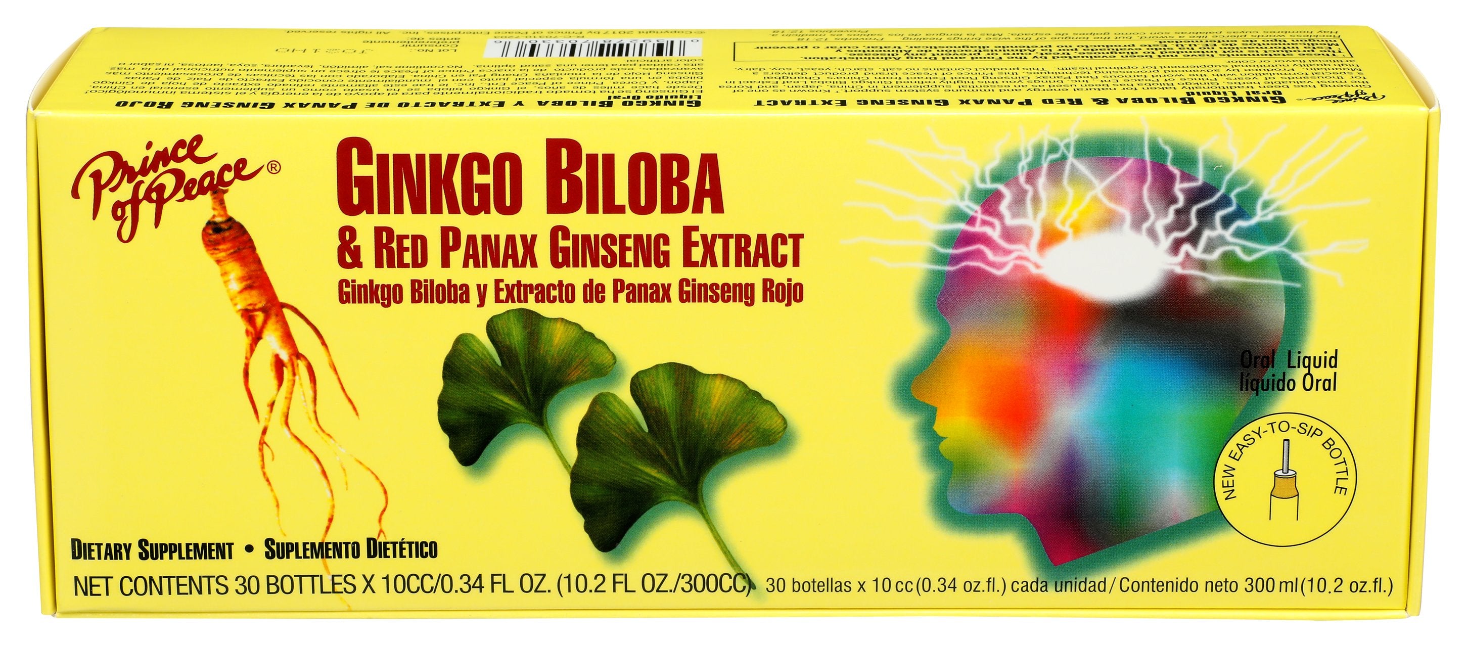 PRINCE OF PEACE GINKGO BILOBA & RED PANAX - Case of 3