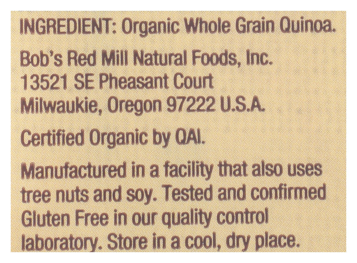 BOBS RED MILL QUINOA WHITE ORGANIC - Case of 5