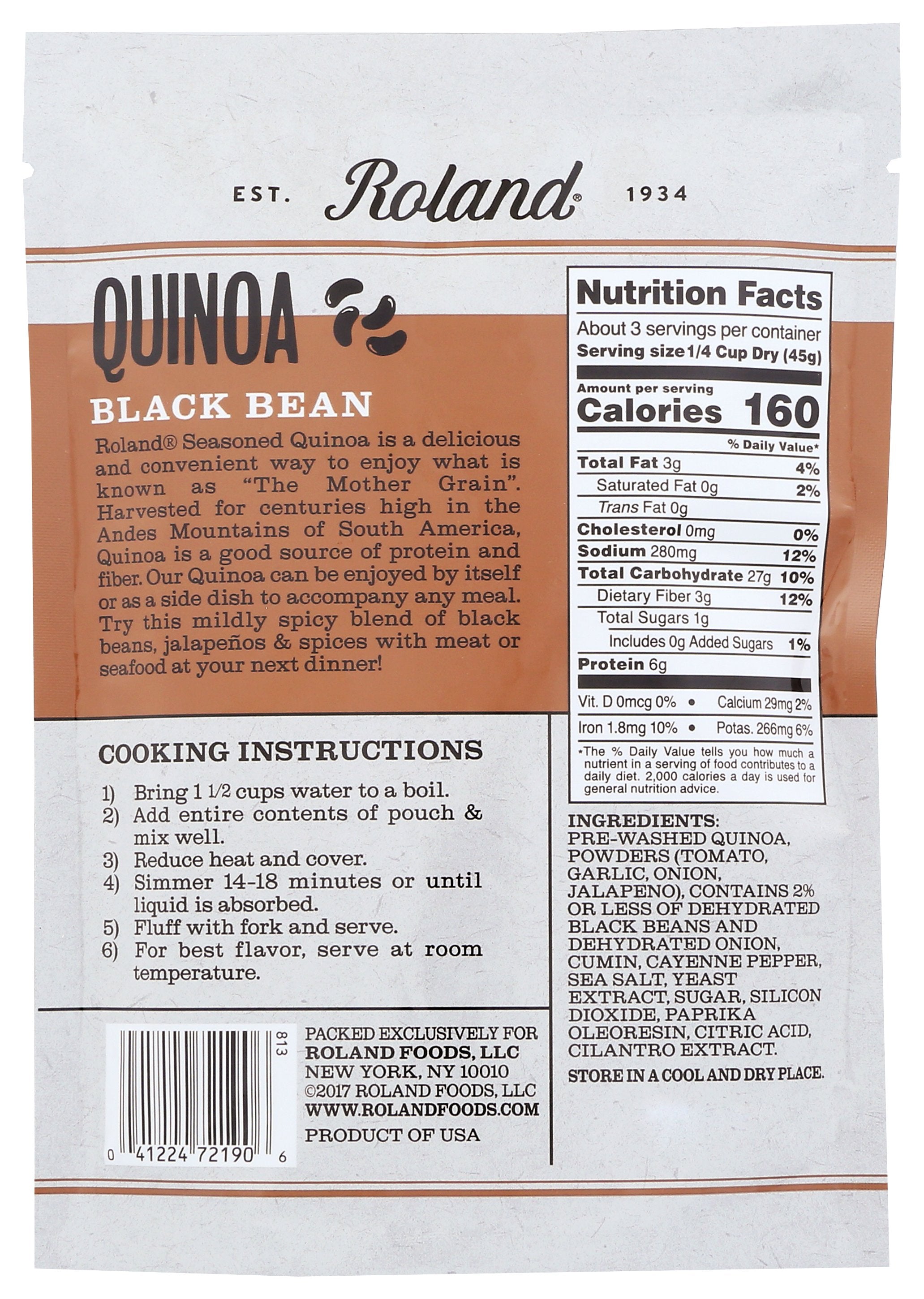 ROLAND QUINOA BLCK BEAN - Case of 6