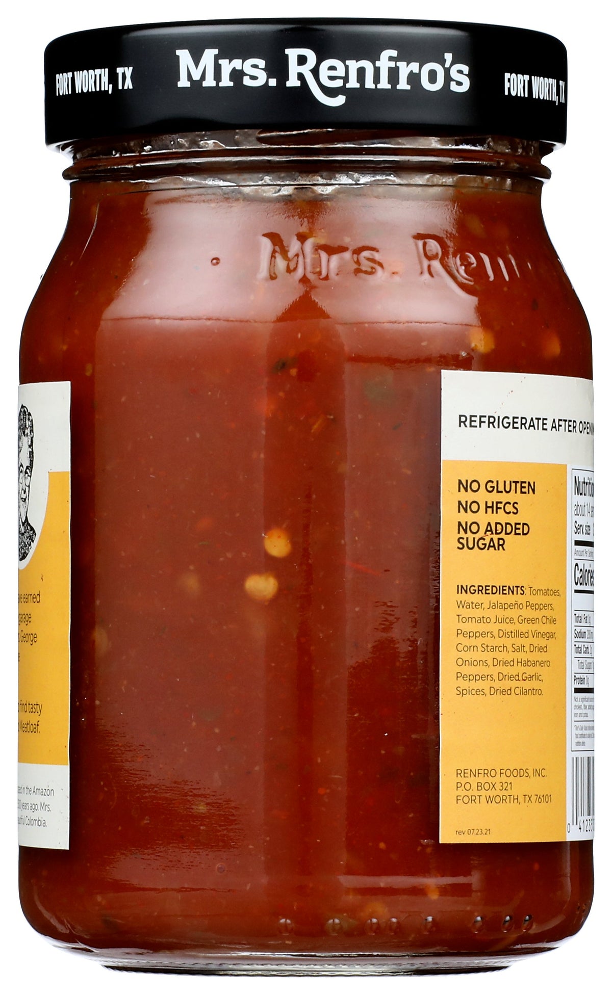 MRS RENFRO SALSA HABANERO - Case of 6