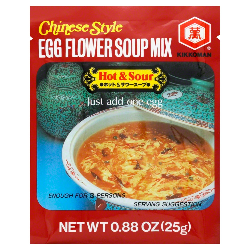 Kikkoman Soup Egg Flower Hot and Sour - Case of 12 - 0.88 oz