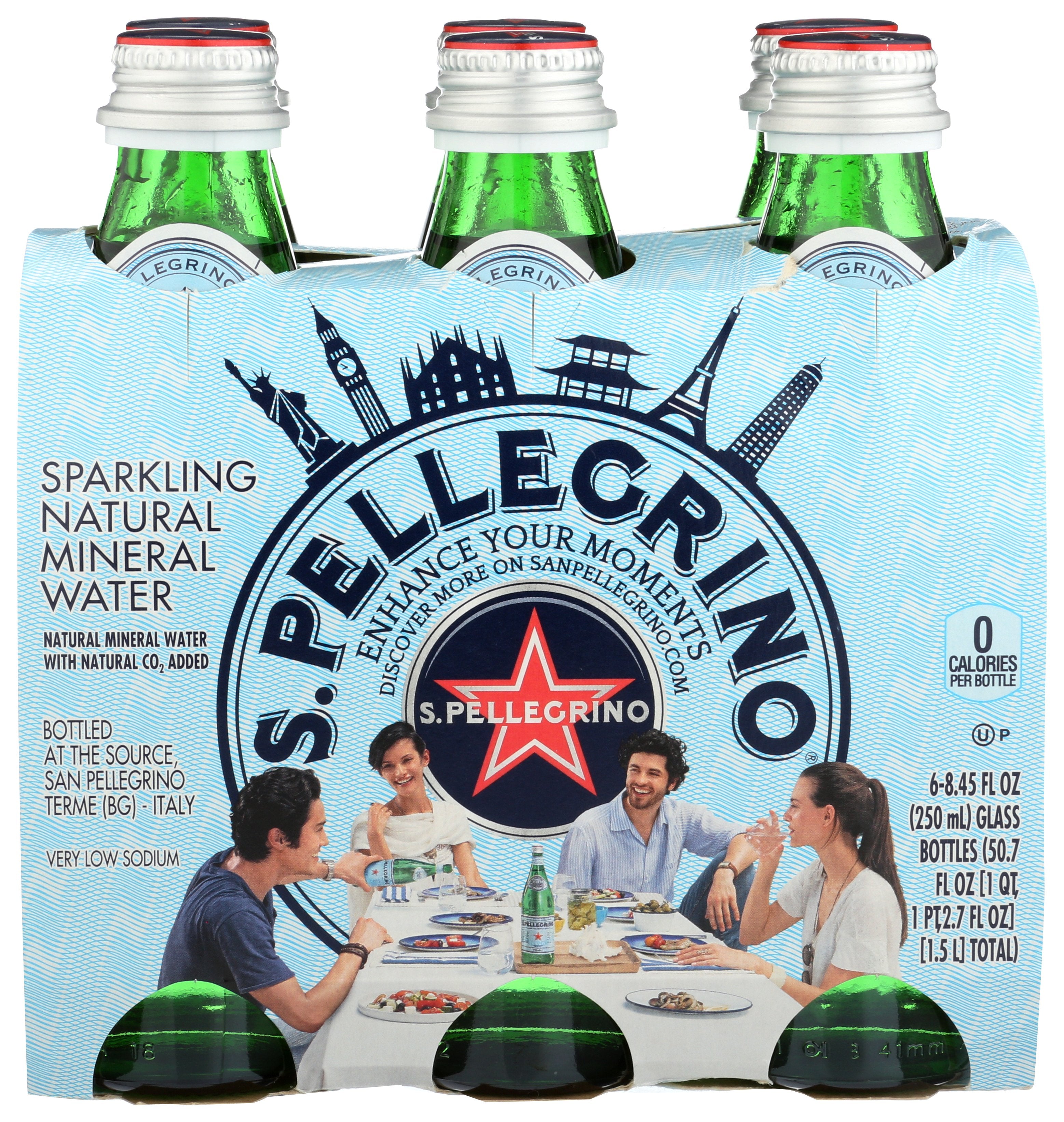 SAN PELLEGRINO WATER SPRKL MINERAL 6X250ML - Case of 4