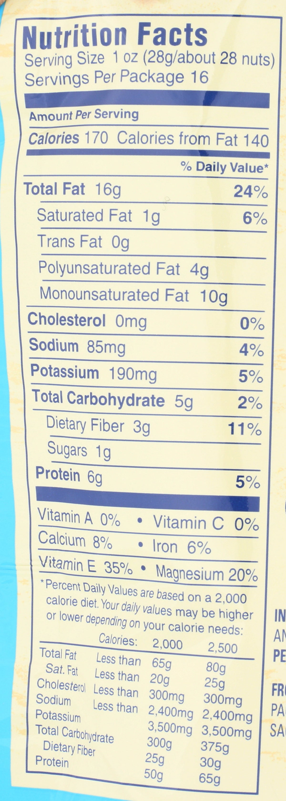 BLUE DIAMOND ALMOND RSTD SALTED - Case of 6