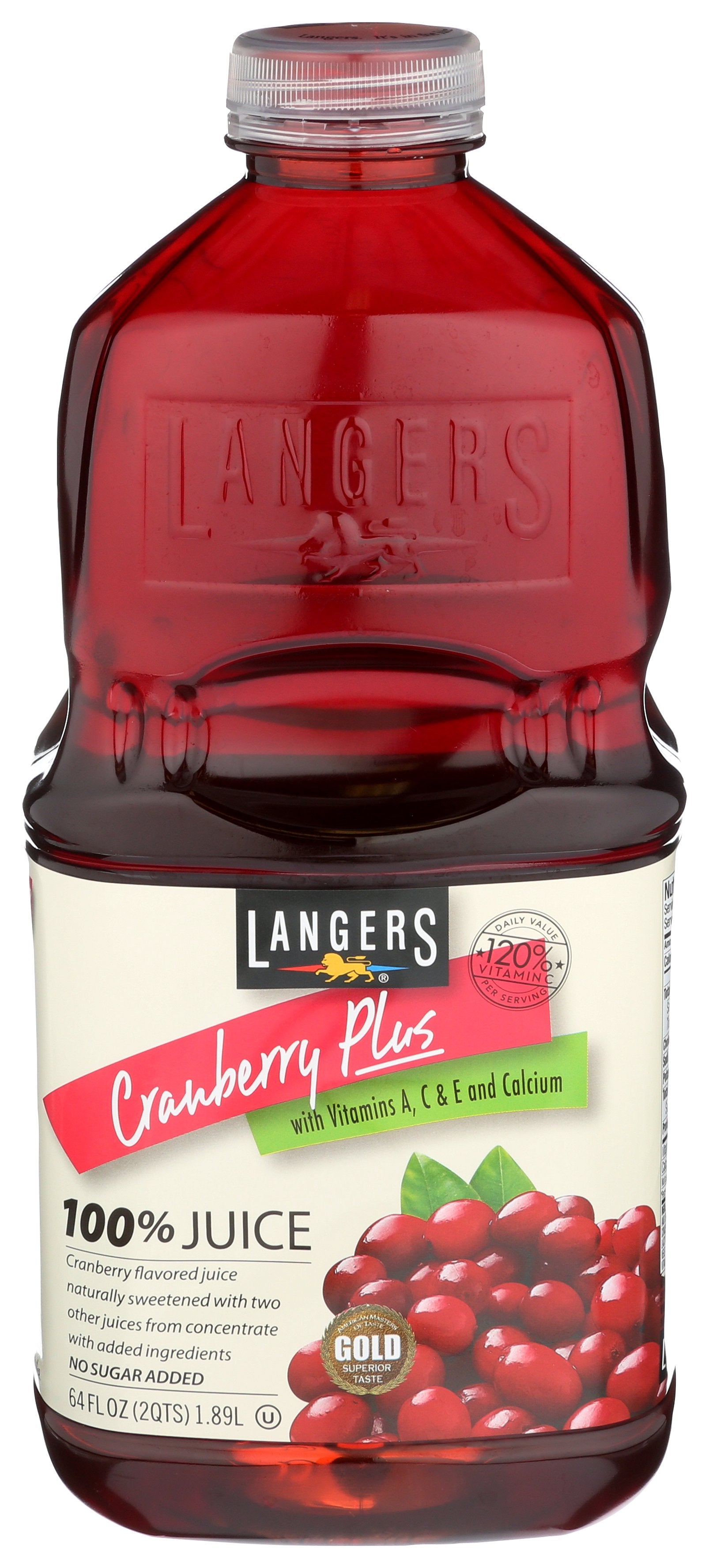 LANGERS JUICE CRNBRRY 100% PLUS - Case of 8