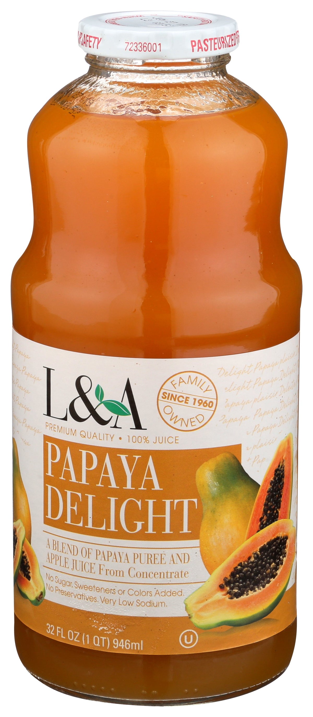 L & A JUICE JUICE PAPAYA DELIGHT - Case of 6