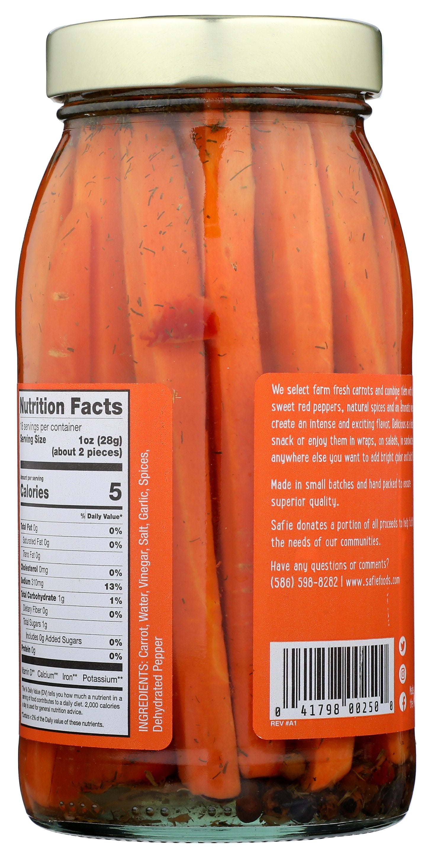 SAFIE CARROTS PICKLED DILL CRSP - Case of 6