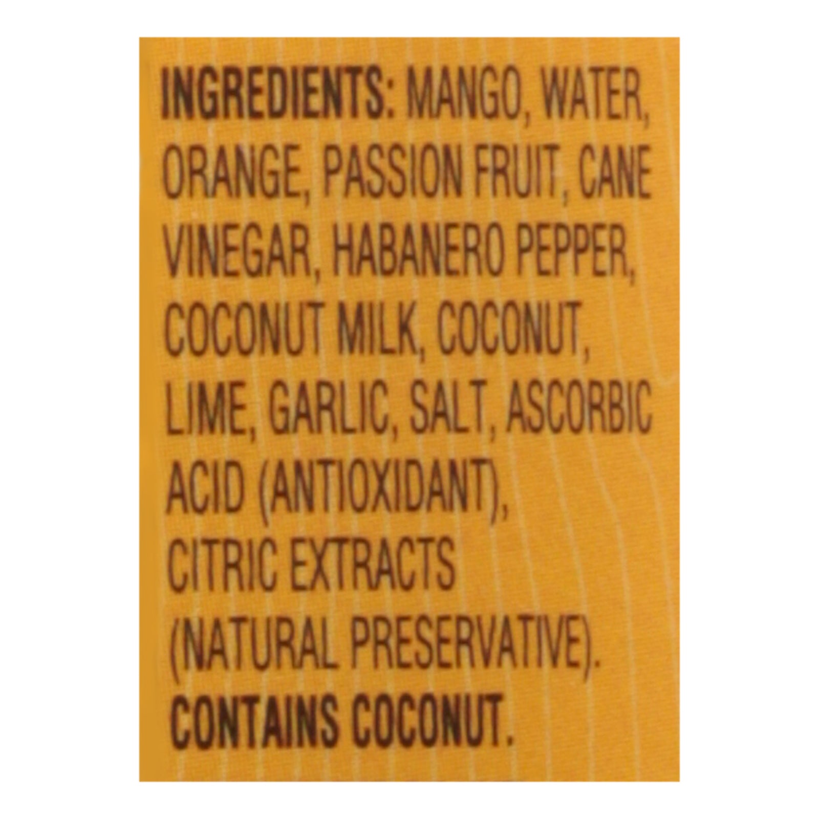 Woodstock - Sauce Mngo Cnut Habanero - CS of 12-9.7 FZ