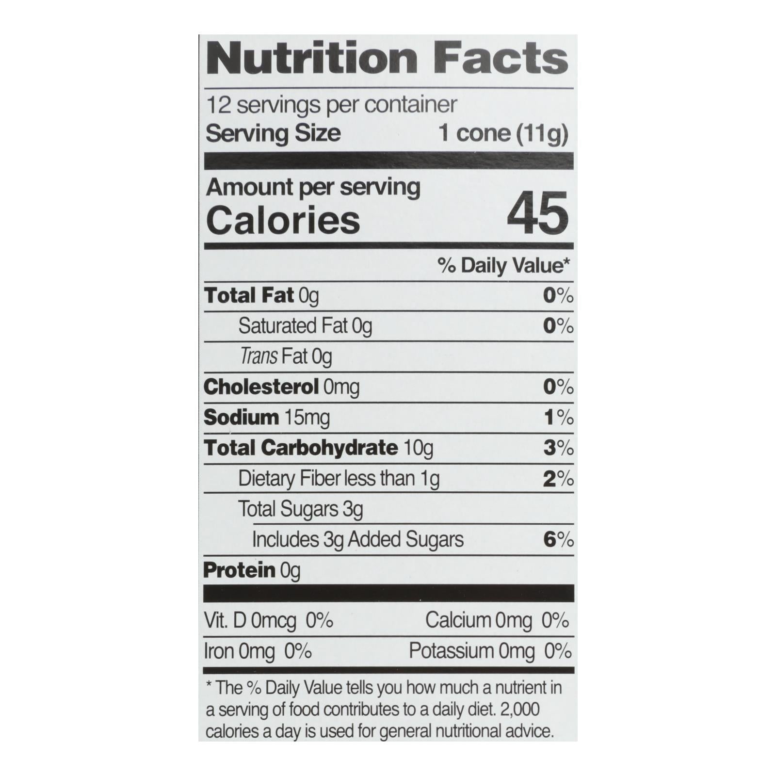 Let's Do Ice Cream Cones - Sugar - Case Of 12 - 4.6 Oz.