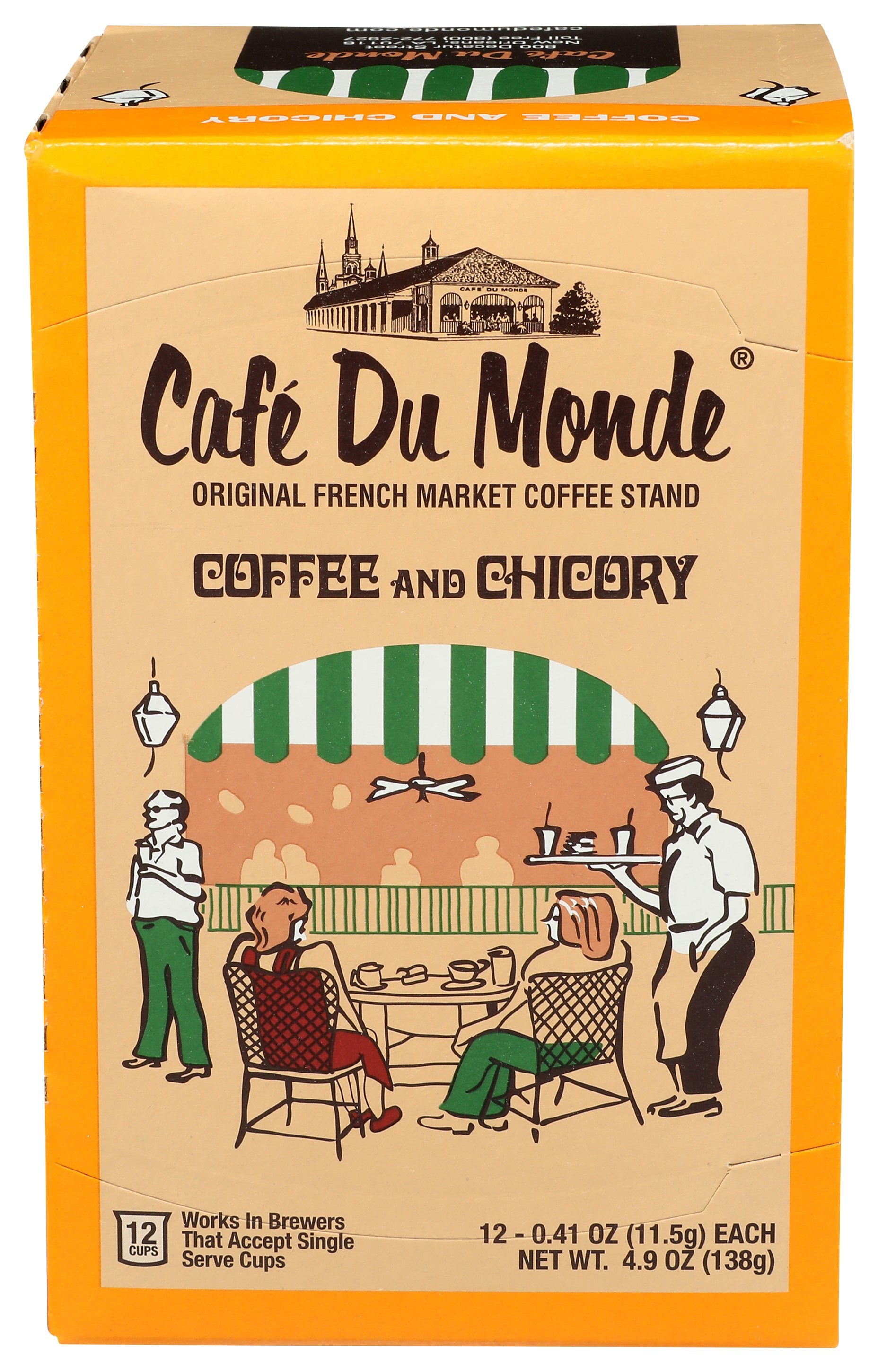 CAFE DU MOND COFFEE KCUP CHICORY - Case of 6