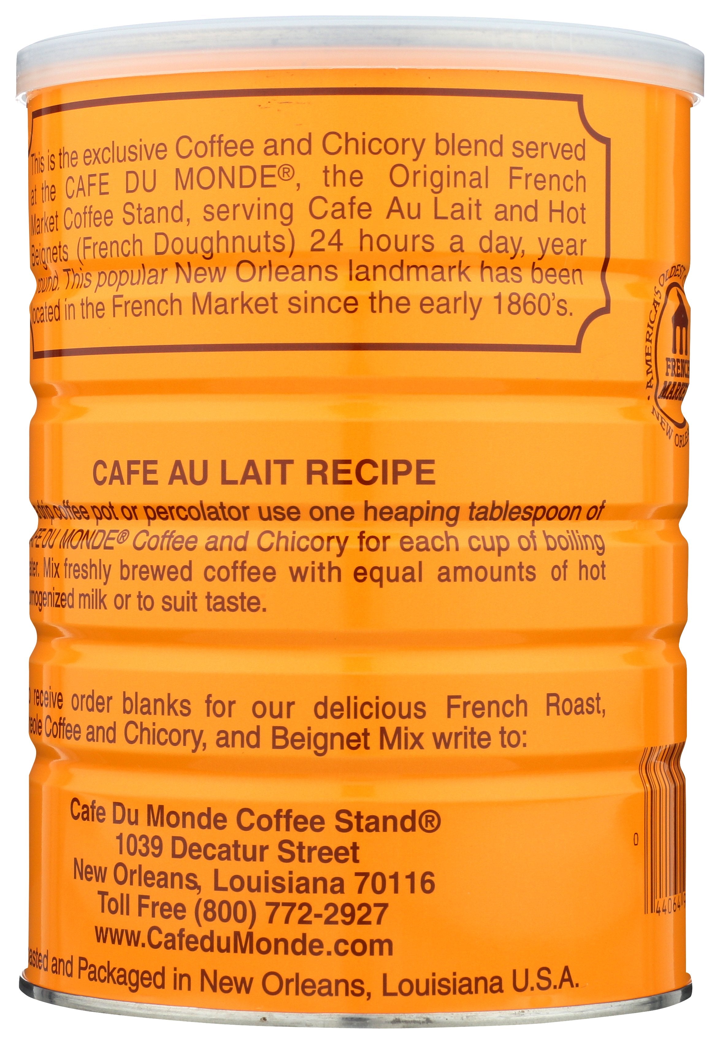 CAFE DU MOND COFFEE N CHICORY - Case of 6