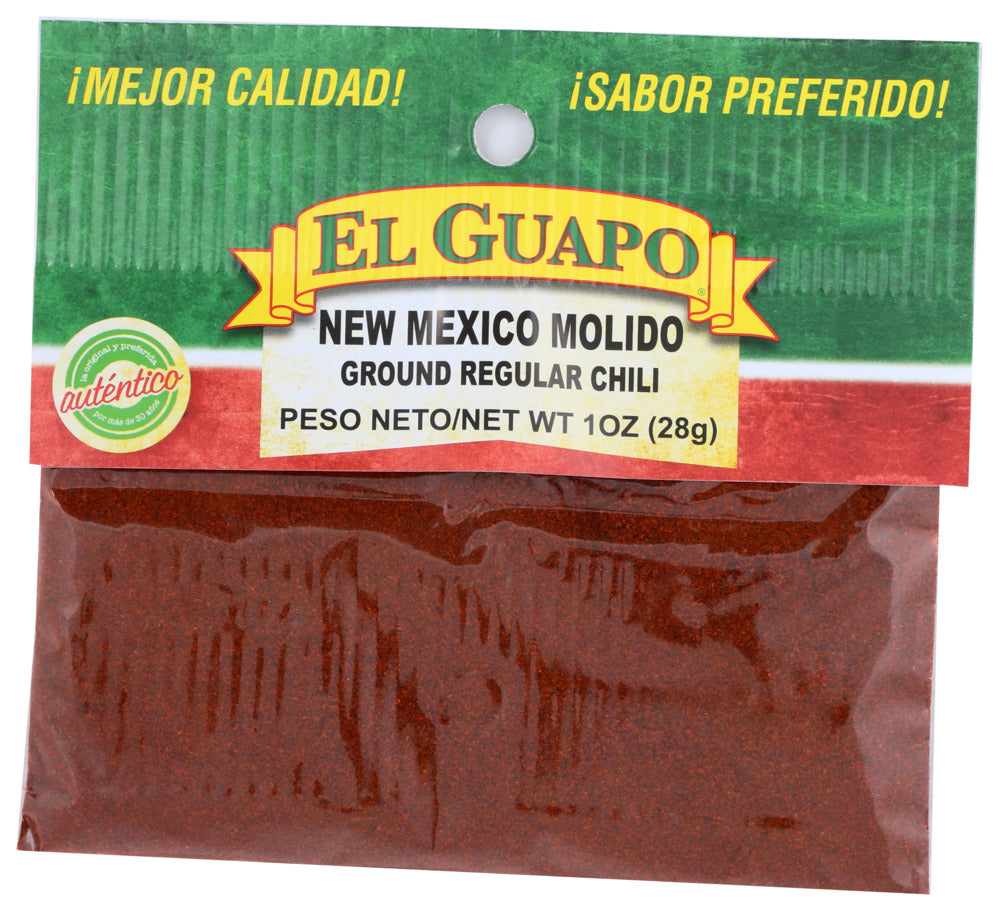 El Guapo Ground New Mexico Chili Powder (Chile Nuevo Mexico Molido), 1 oz - Case of 18