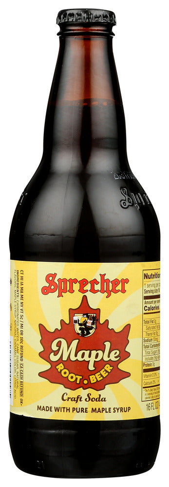 Sprecher Soda Maple Root Beer - Case of 24 - 16 fl oz.