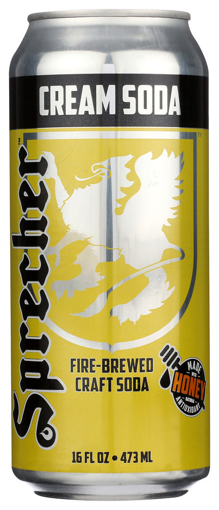 Sprecher Soda Cream Soda - Case of 12 - 16 fl oz.