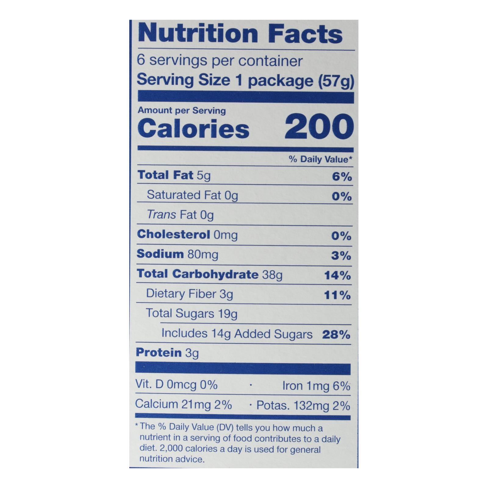Nature's Bakery Blueberry Fig Bars - 6 Pack, 2 oz Each
