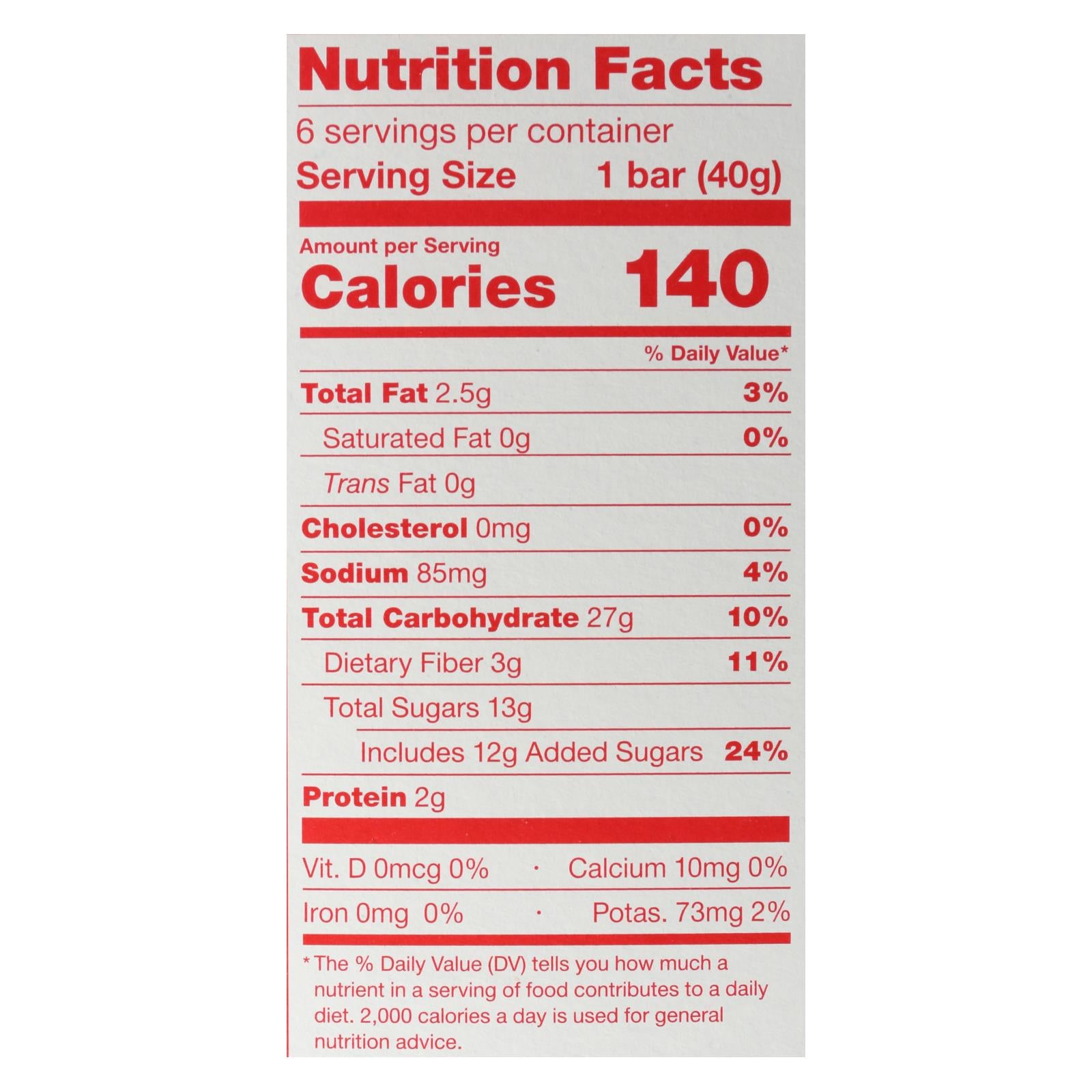 Nature's Bakery Strawberry Oatmeal Crumble - 6 Pack