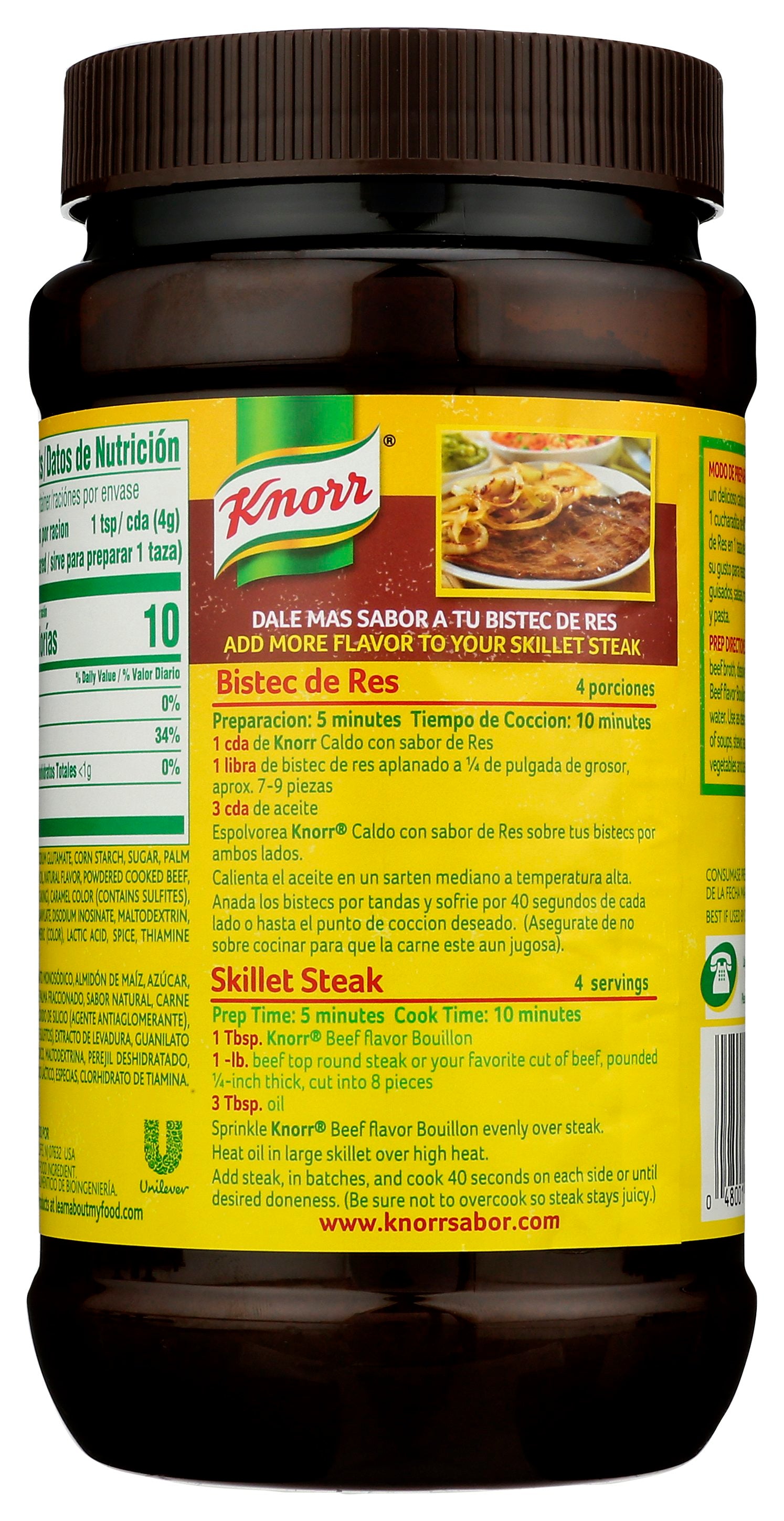 KNORR BOUILLON BEEF GRANULATED - Case of 6