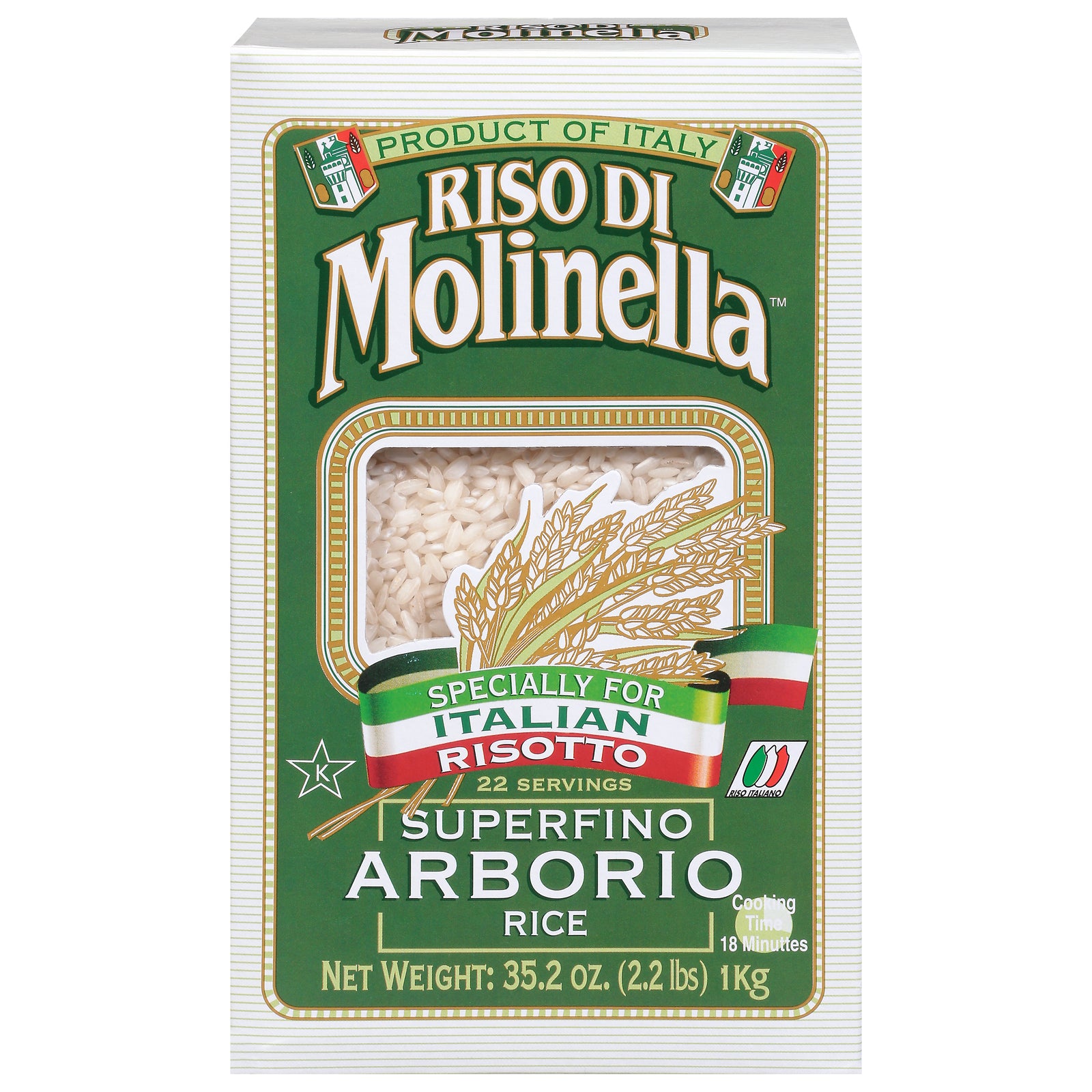 Riso Di Molinella - Rice Superfino Arborio - Case of 10-2.2 LB