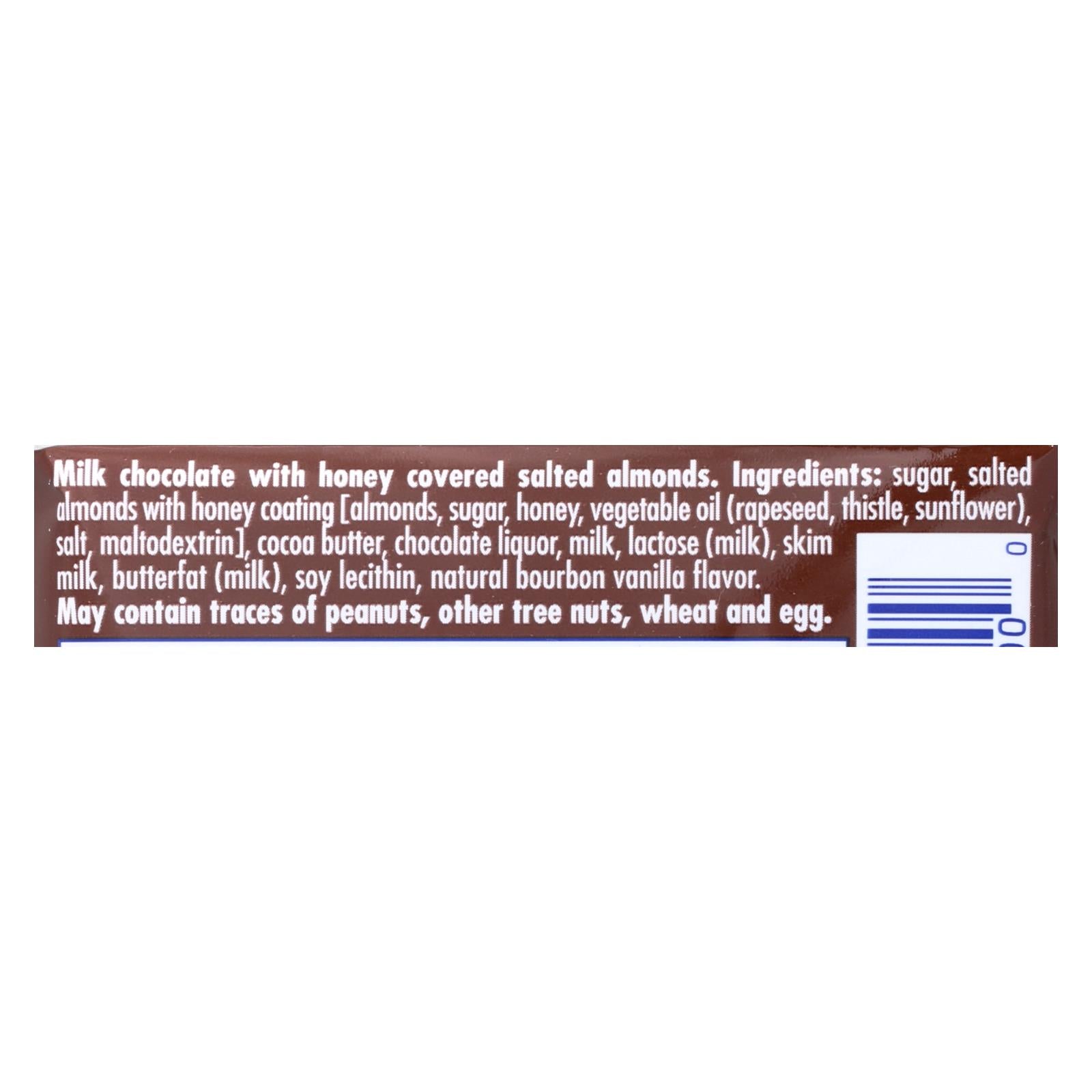 Ritter Sport Milk Chocolate With Honey Salt Almonds  - Case of 11 - 3.5 OZ