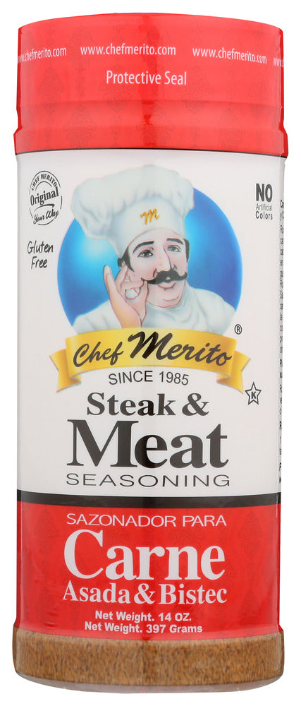 Chef Merito Seasoning Carne Asada - Pack of 6 - 14  OZ