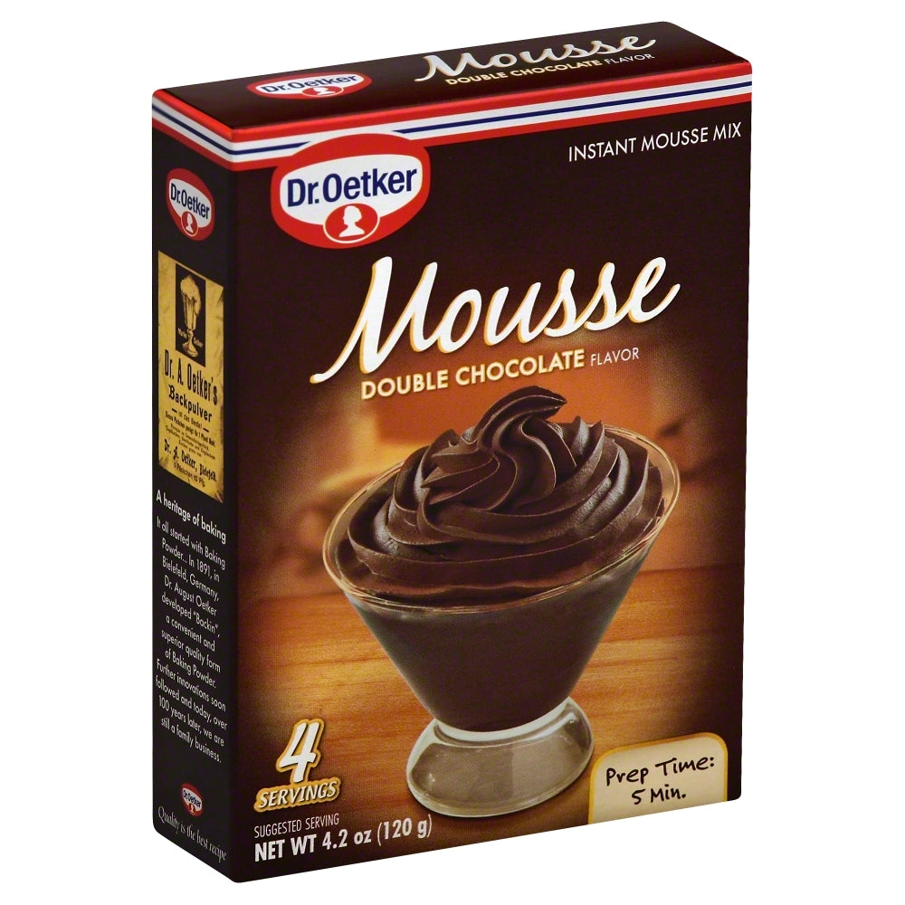Dr. Oetker Mousse Supreme Double Chocolate - Case of 12 - 4.2oz