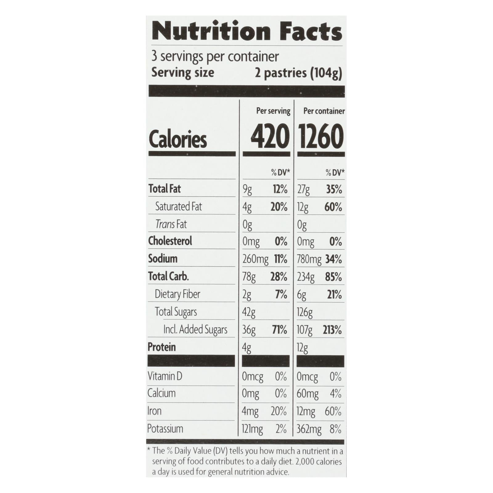 Nature's Path Organic Frosted Toaster Pastries - Granny's Apple Pie - Case of 12 - 11 oz.