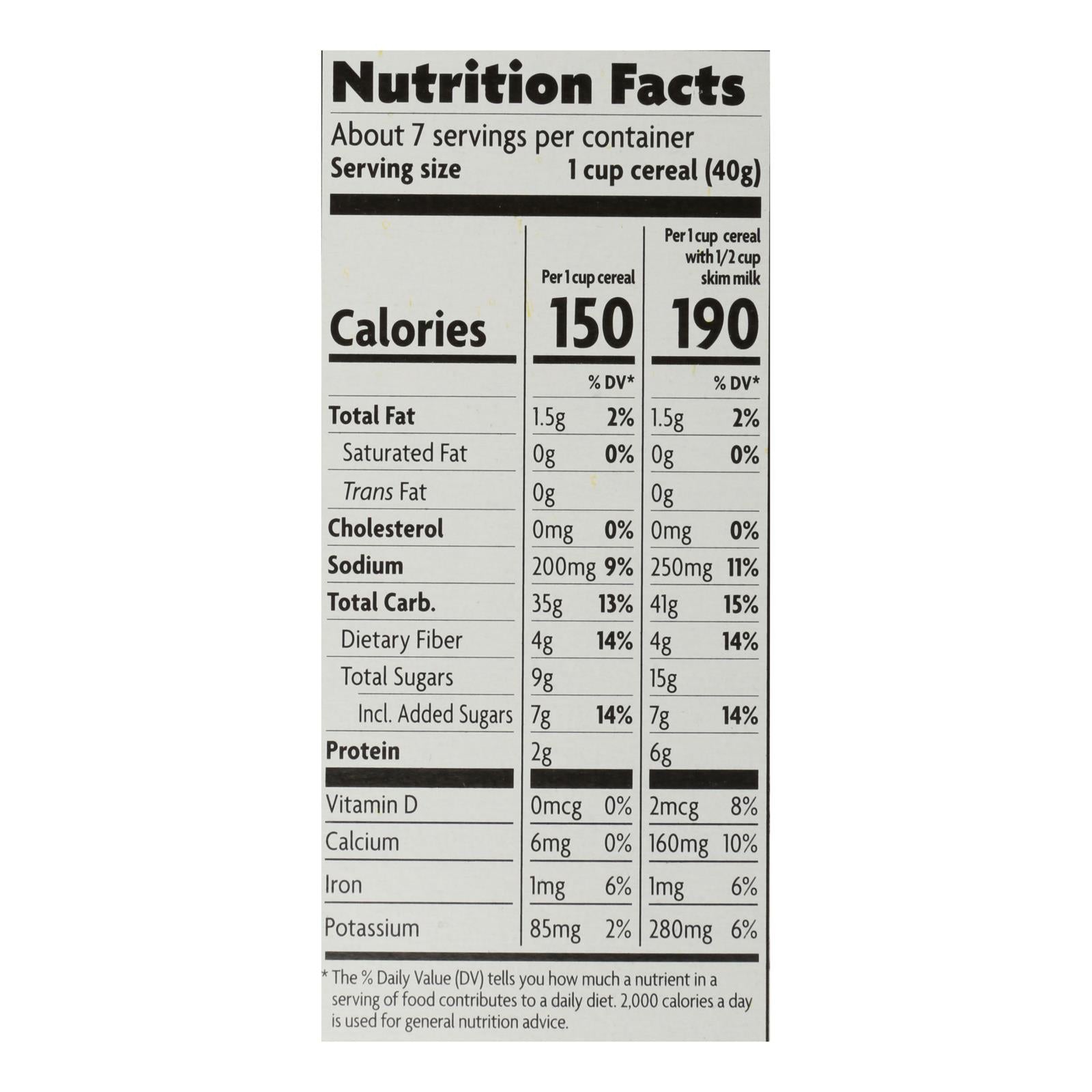 Nature's Path Organic Sunrise Cereal - Crunchy Honey - Case Of 12 - 10.6 Oz.