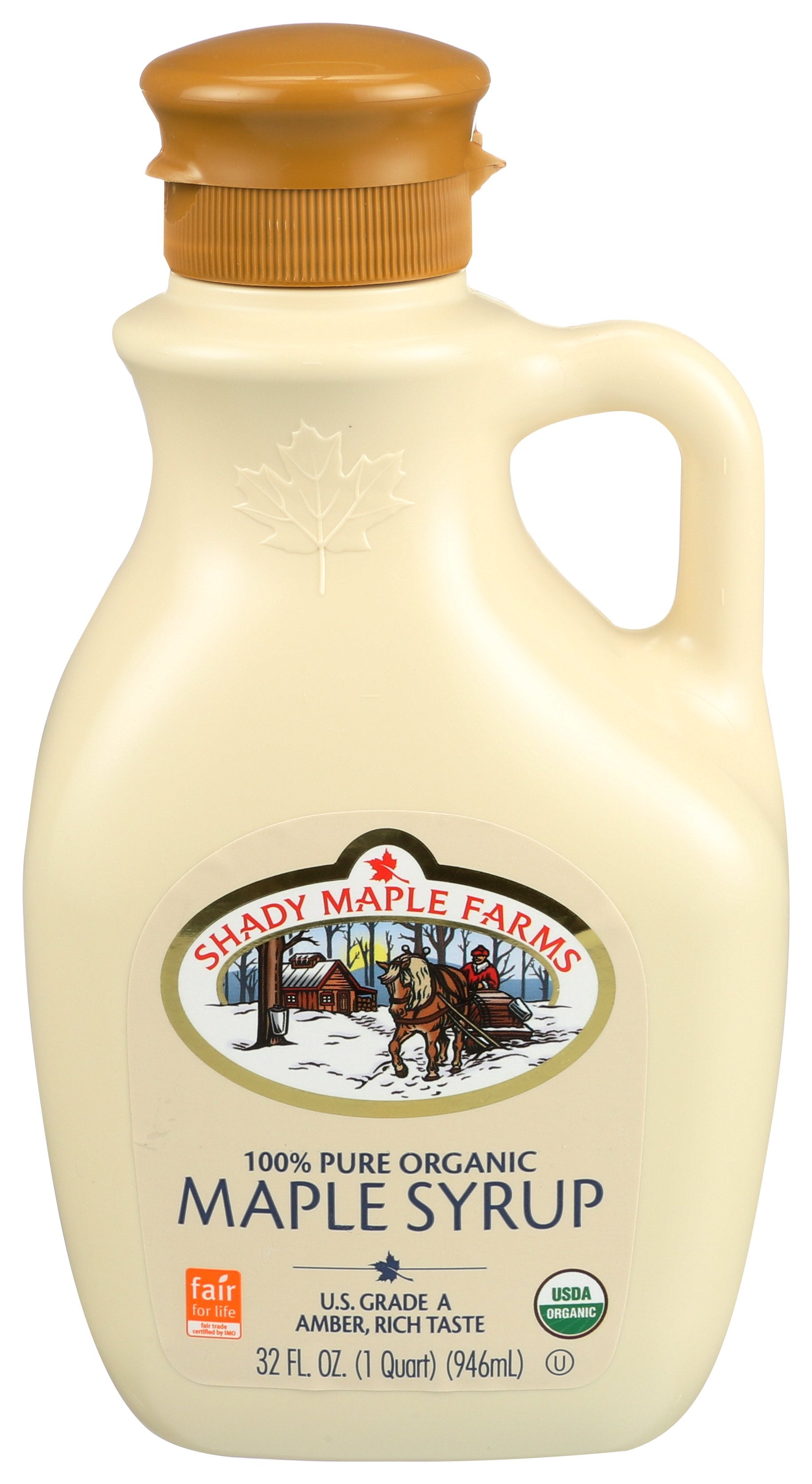 SHADY MAPLE FARM SYRUP AMBR RICH TASTE ORG - Case of 6 [PURE MAPLE SYRUP - 32 OZ]