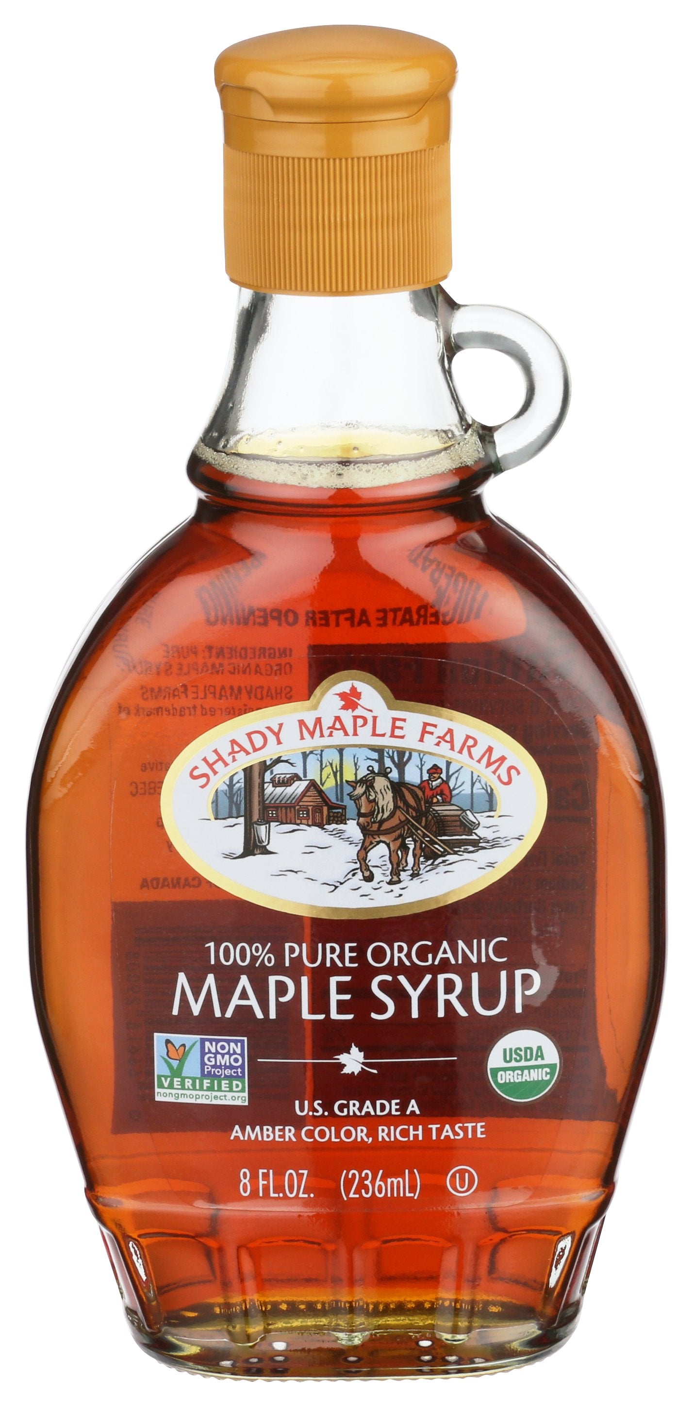 SHADY MAPLE FARM SYRUP AMBR RICH TASTE ORG - Case of 6 [8 OZ LEONE ORGANIC MAPLE SYRUP US GRADE A AMBER RICH TASTE SMF - 8 OZ]