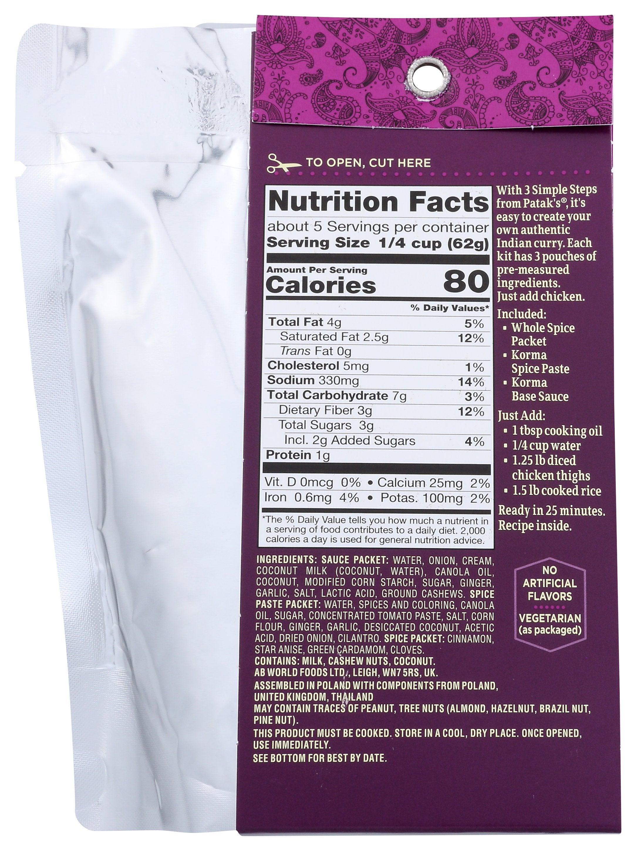 PATAKS KORMA 3 STEP - Case of 6