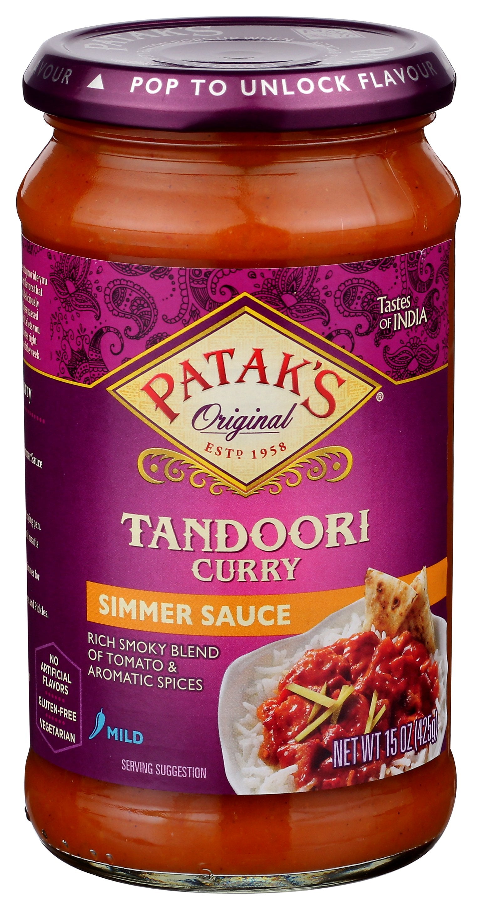 PATAKS SAUCE TANDOORI SIMMER - Case of 6