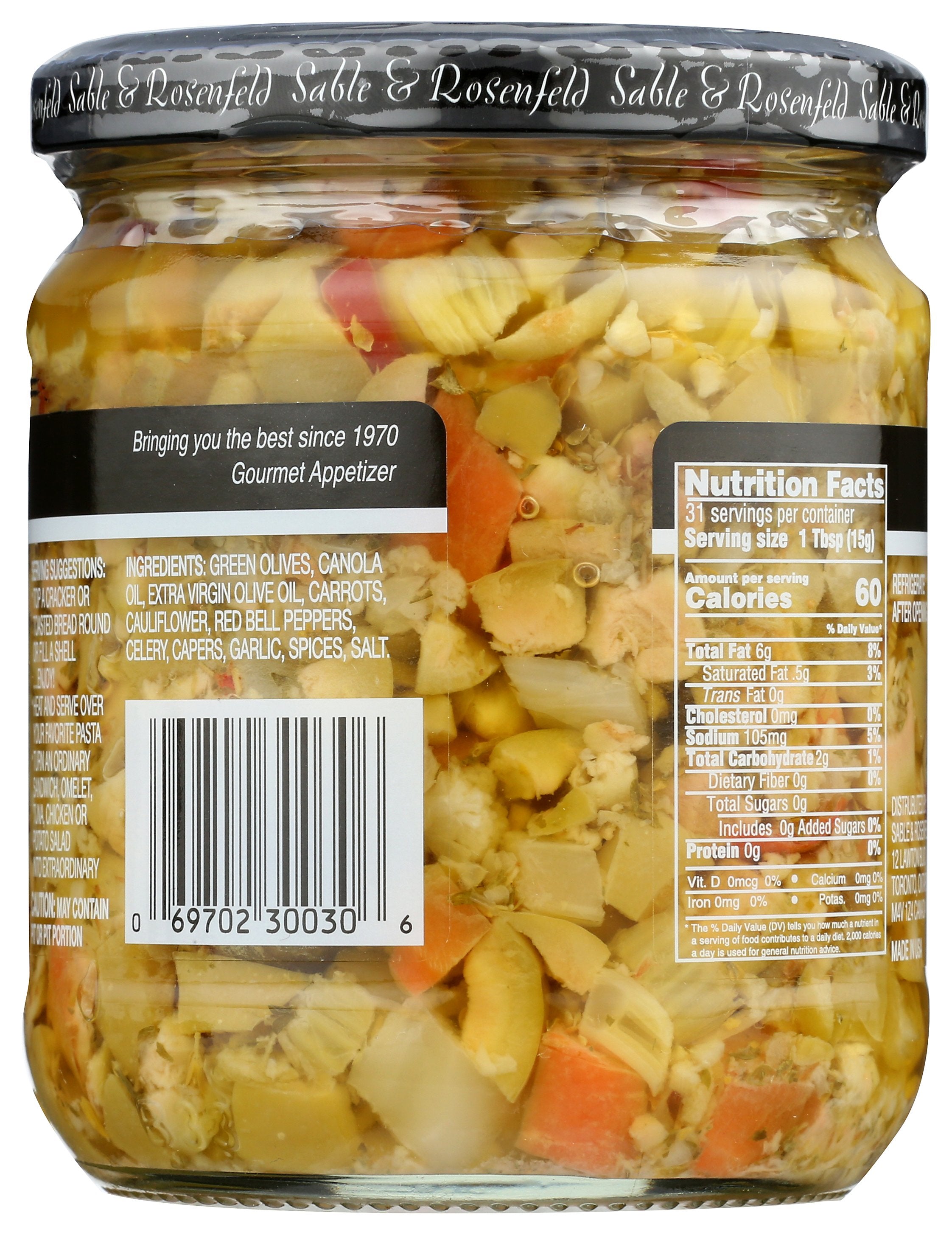 SABLE & ROSENFELD BRUSCHETTA OLV MED TPPNG - Case of 6