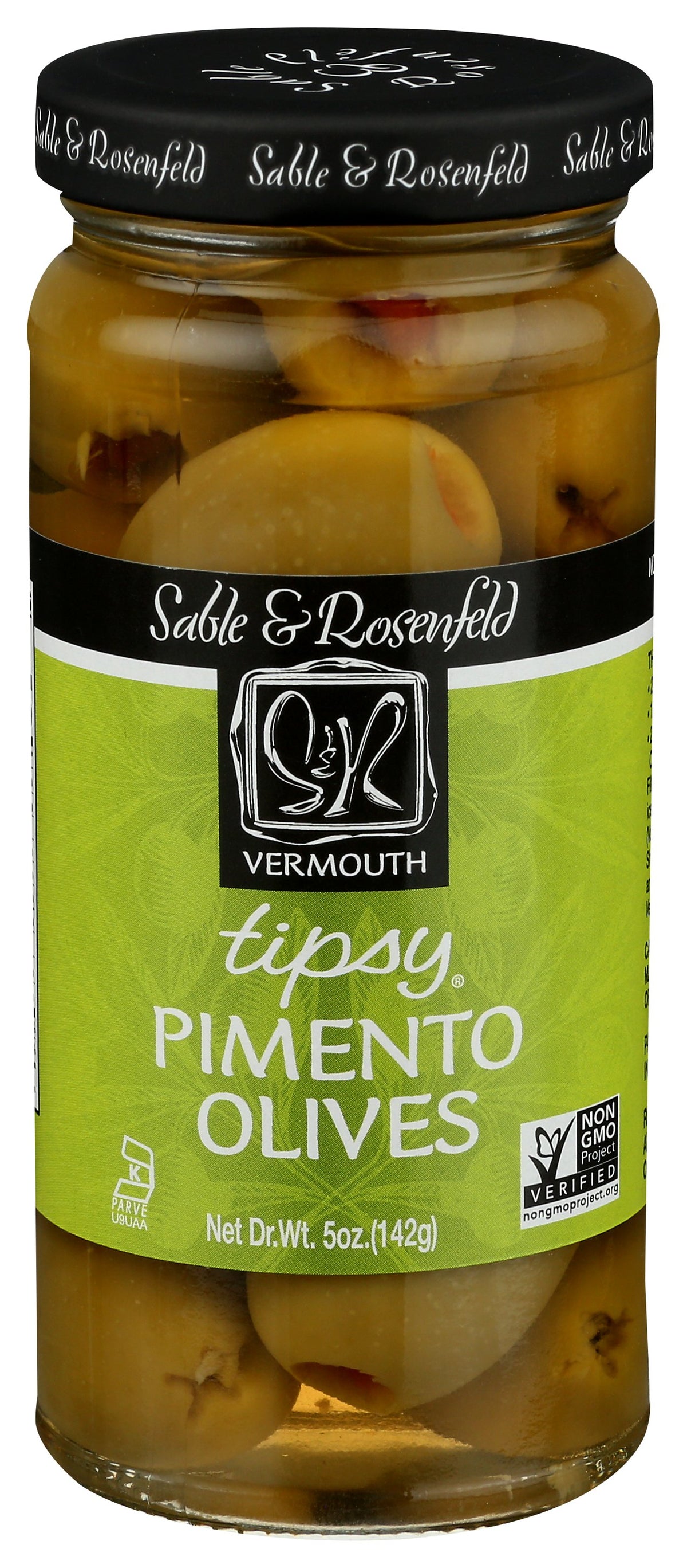 SABLE & ROSENFELD TIPSY OLIVE VERMOUTH - Case of 6 [TIPSY VERMOUTH PIMENTO OLIVES - 4.94 OZ]