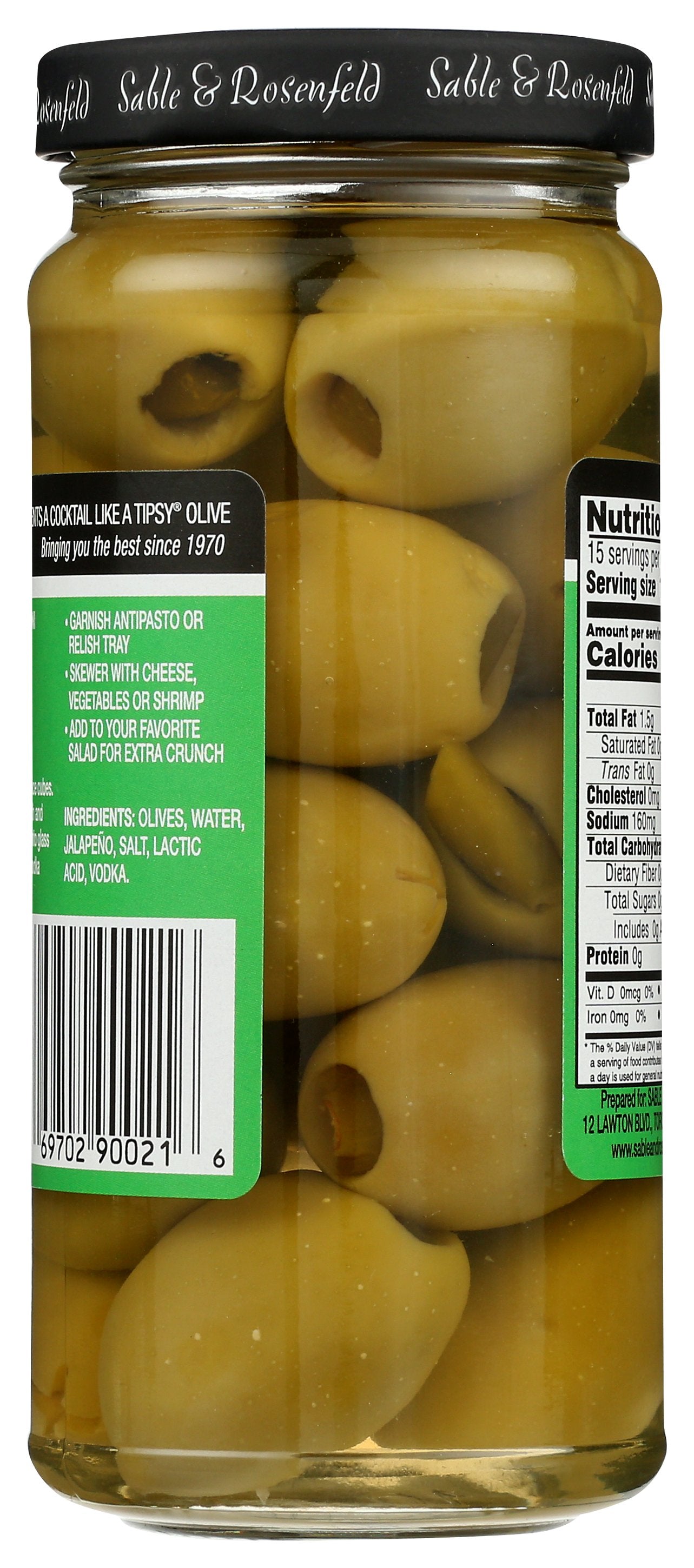 SABLE & ROSENFELD TIPSY OLIVE STFD JLPNO - Case of 6